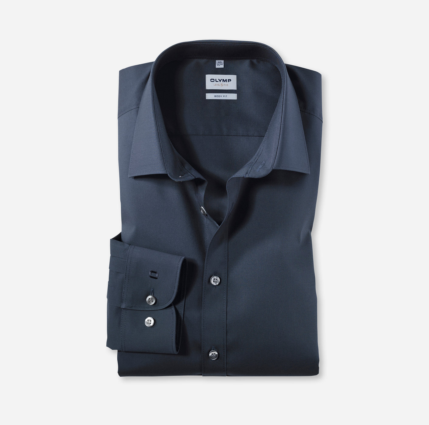 Olymp Level FiveBusinesshemd, body fit, New York Kent, Marine 6090
