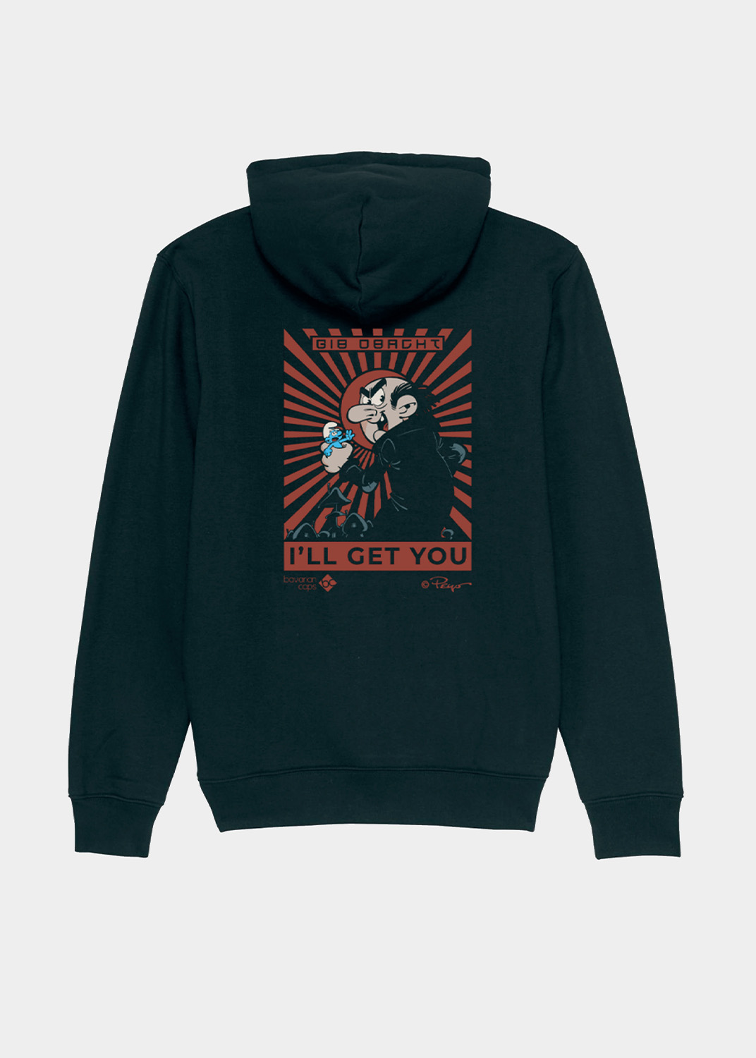 Bavarian Caps Hoodie "Gargarmel" - schwarz HS50 Bavarian Caps Hoodie "Gargarmel" - schwarz HS50