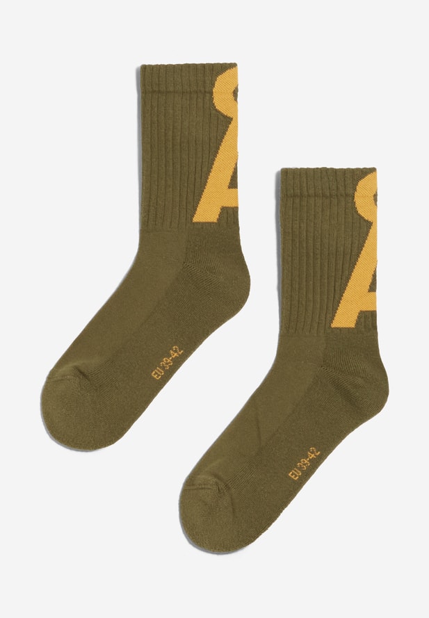 Armedangels SAAMU SHORT Socken aus Bio-Baumwoll Mix in oliv