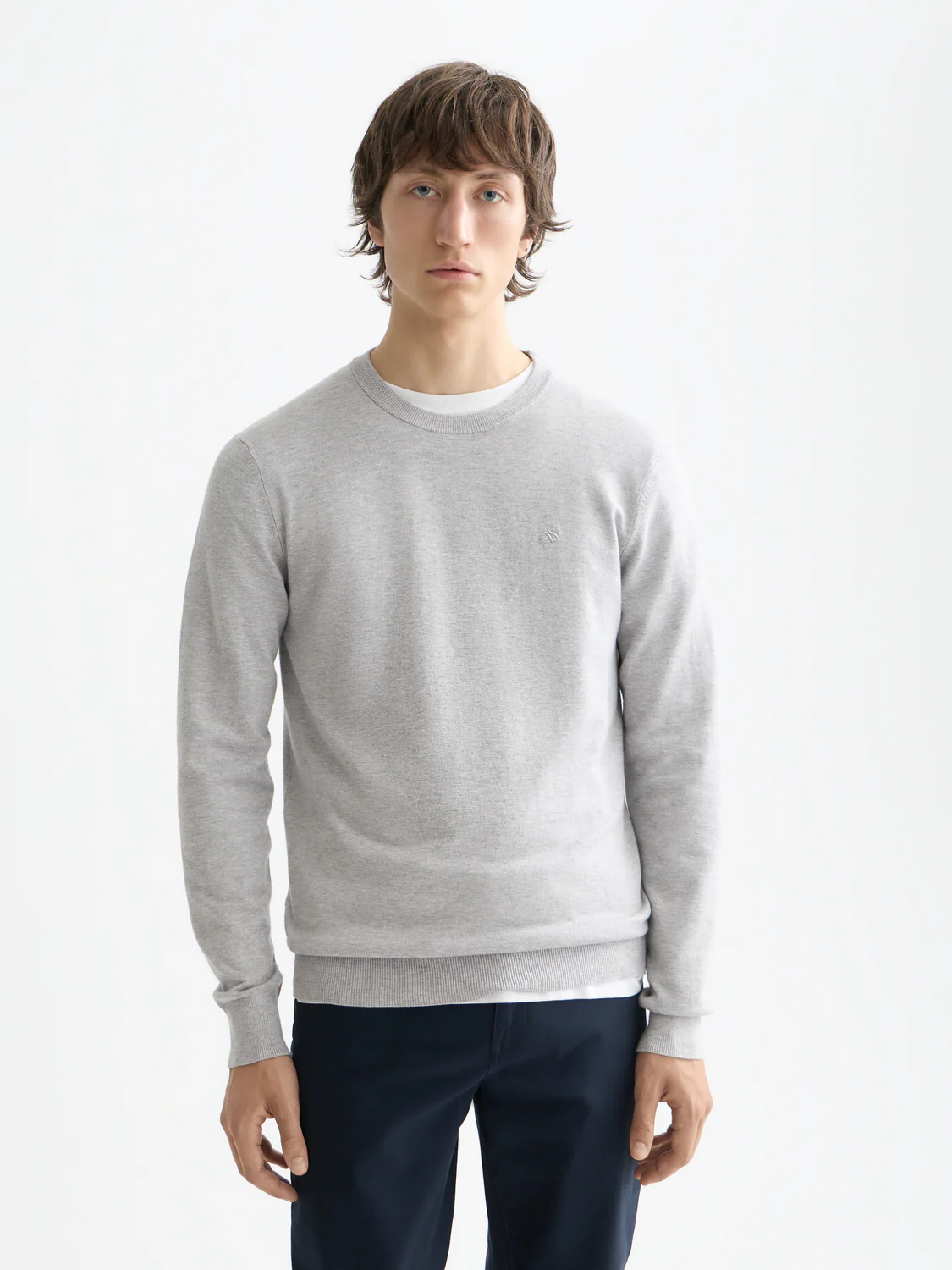 Scotch & Soda ESSENTIALS PULLOVER CREWNECK in grau