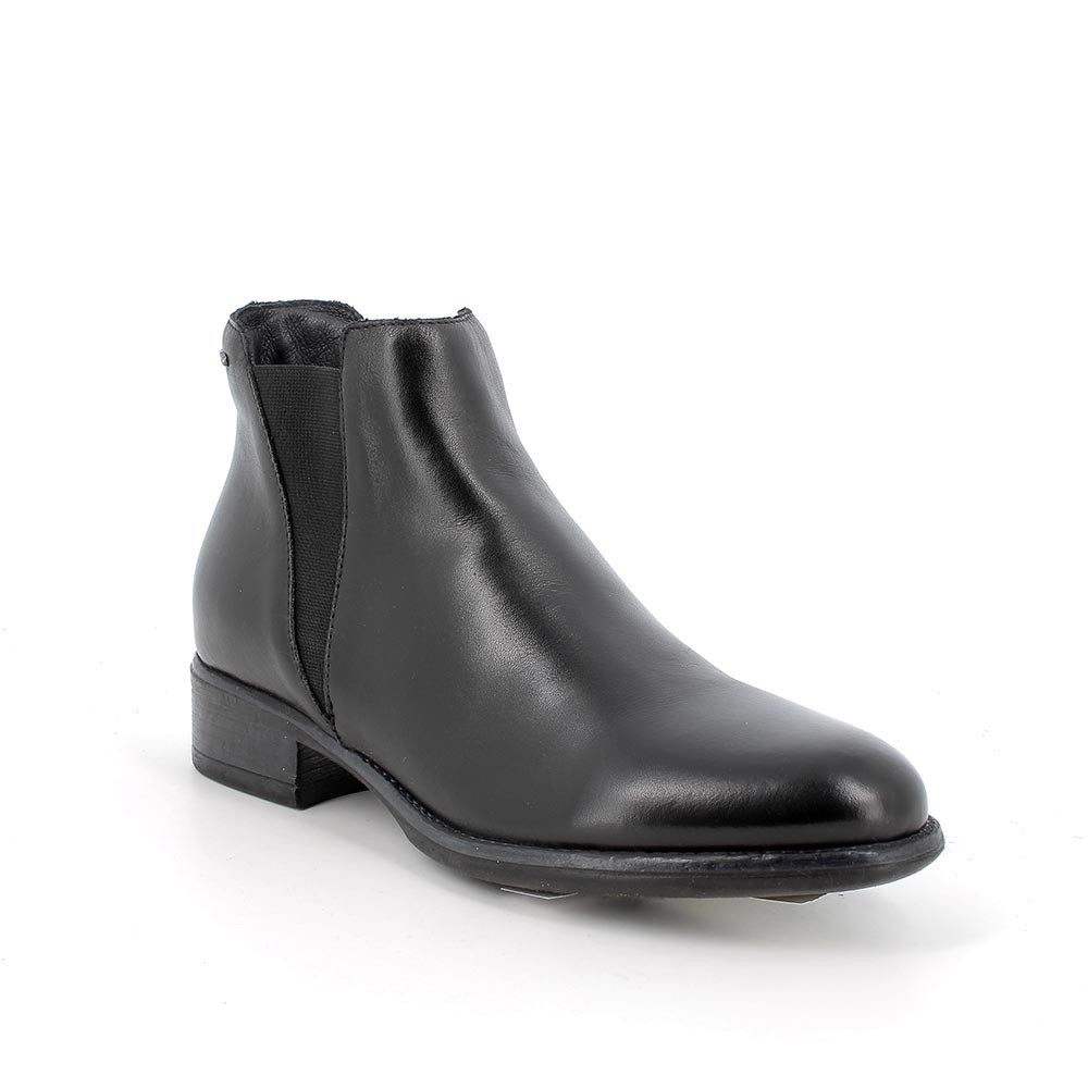 Igi&Co Damen-Chelsea Boots aus Leder, schwarz made in Italy