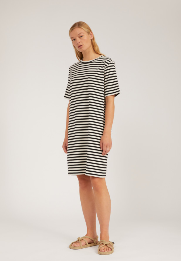 Armedangels  KLEAA STRIPE Jerseykleid aus Bio-Baumwolle undyed black