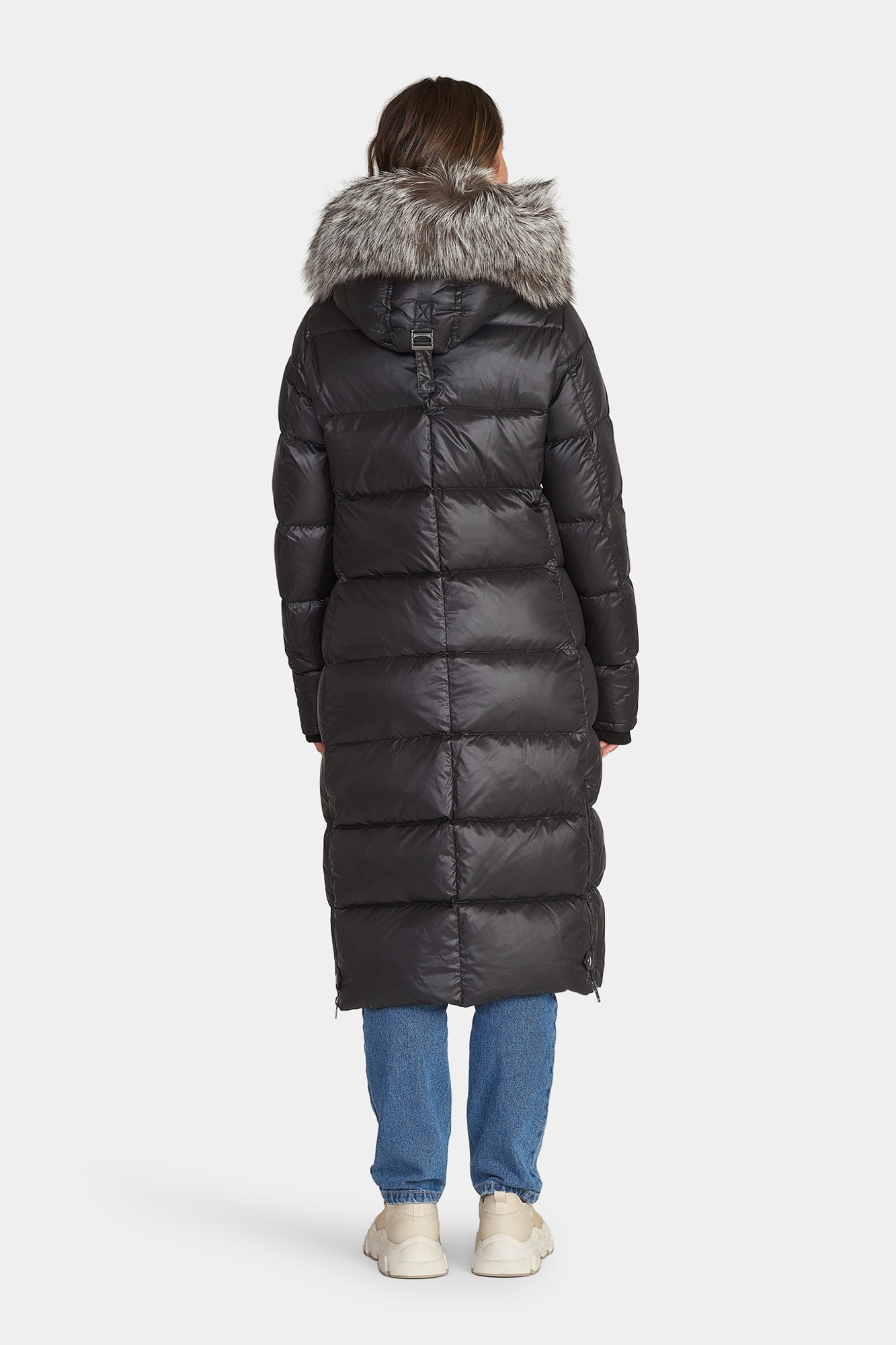 RockandBlue Farrow FX Coat mit extra großem Echtpelz Kragen Black / Silverfox RockandBlue Farrow FX Coat mit extra großem Echtpelz Kragen Black / Silverfox
