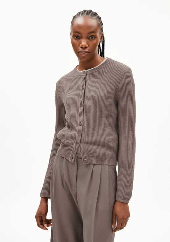 Armedangels RICALAA LINO Strickjacke aus Leinen-Mix in walnut cream