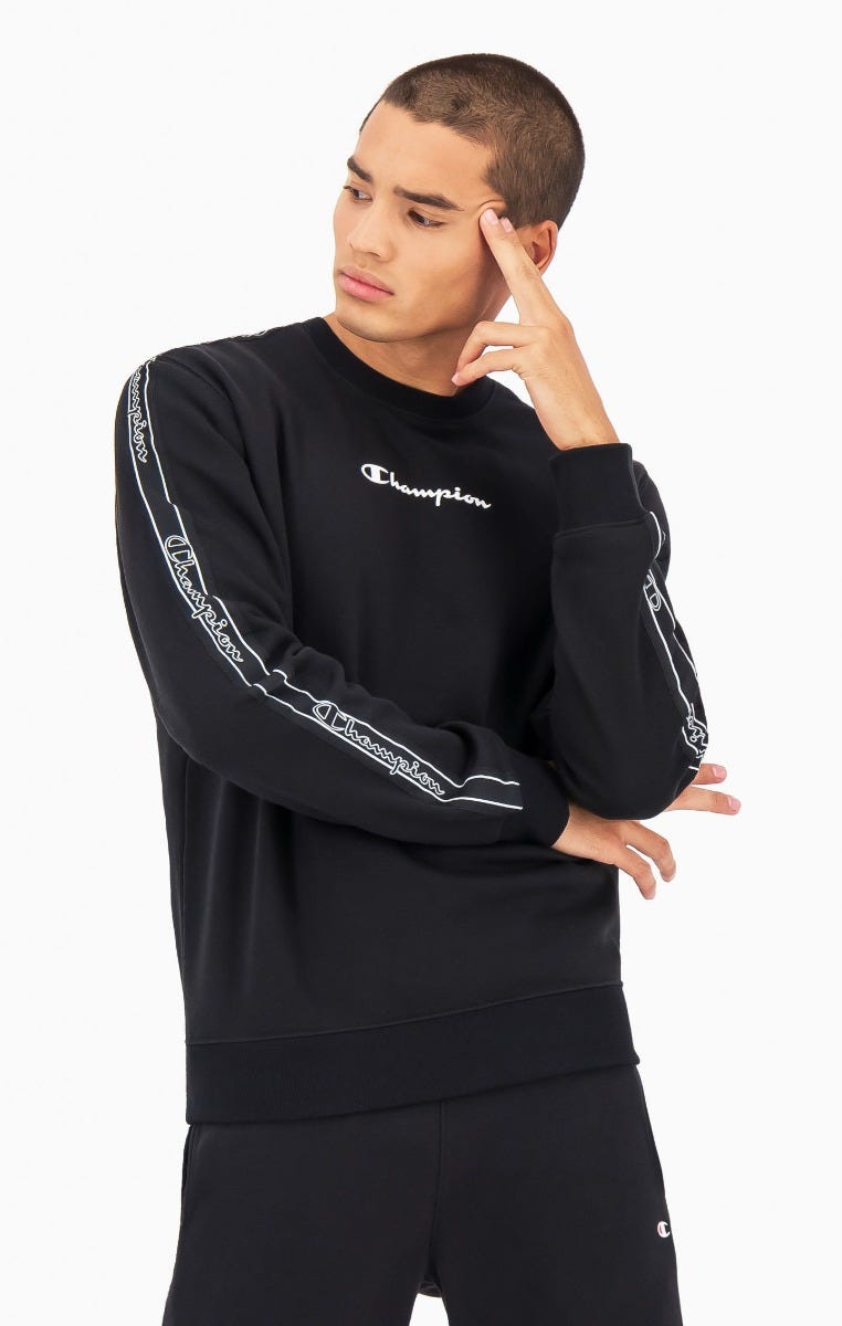 Champion Fleece-Sweatshirt mit Jacquard-Logopaspel