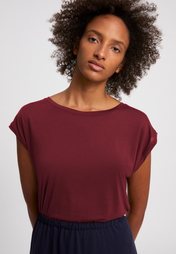Armedangels JILAA T-Shirt aus TENCEL™ Lyocell Mix ruby red Armedangels JILAA T-Shirt aus TENCEL™ Lyocell Mix ruby red
