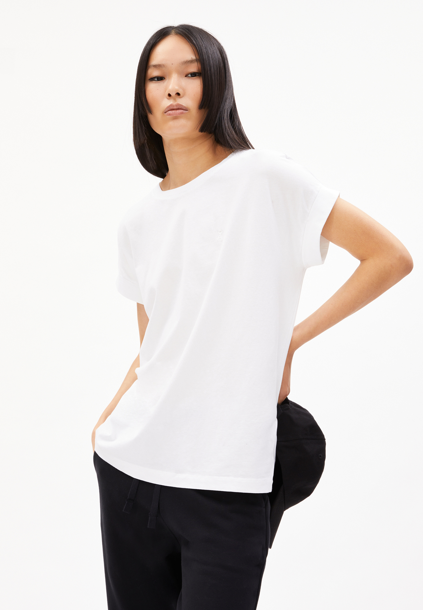 Armedangels  IDAARA T-Shirt Loose Fit aus Bio-Baumwolle in weiß