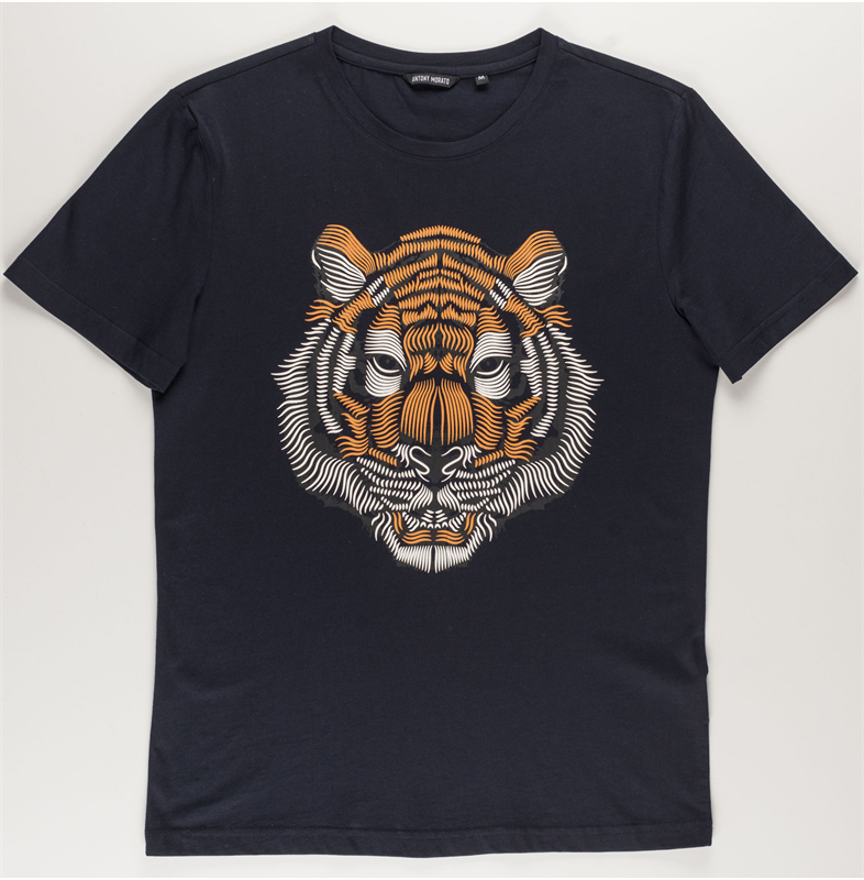 Antony Morato SLIM-FIT-T-SHIRT AUS 100 % BAUMWOLLE MIT 3D TIGERPRINT Antony Morato SLIM-FIT-T-SHIRT AUS 100 % BAUMWOLLE MIT 3D TIGERPRINT
