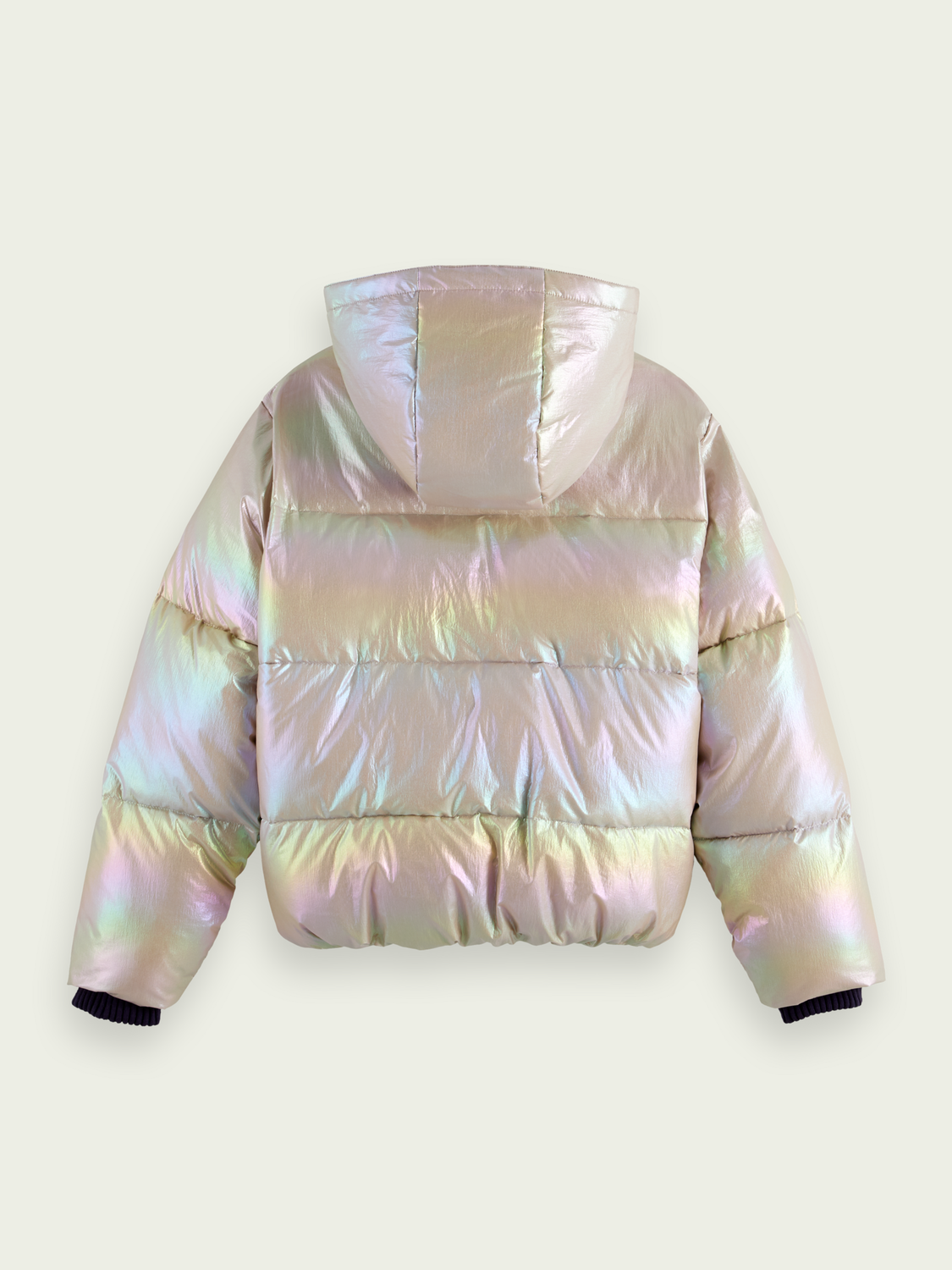 Scotch&Soda Water-repellent puffer jacket with removable hood in Silver Metallic Scotch&Soda Water-repellent puffer jacket with removable hood in Silver Metallic
