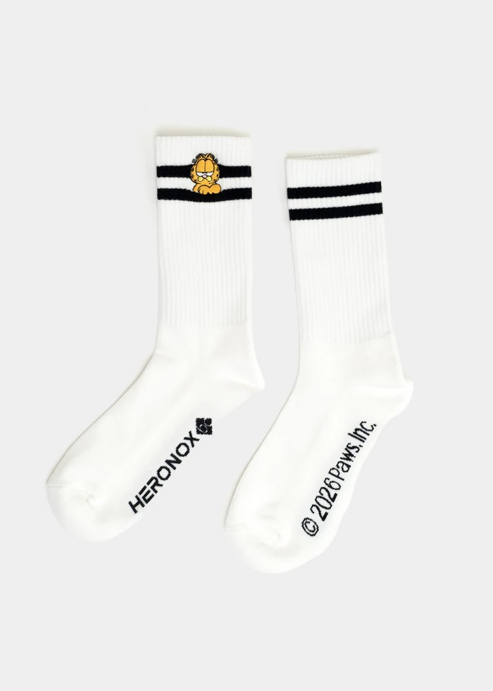 Bavarian Caps - A170-1 Sportsocken "Garfield: Monday Mood" - weiß