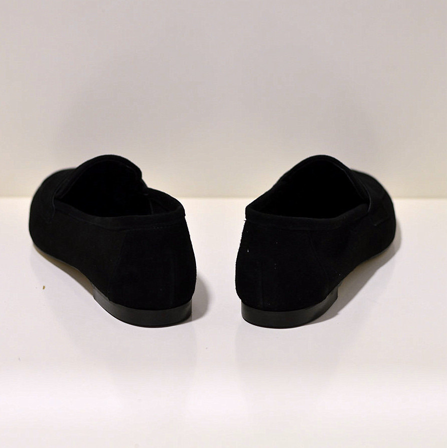 Gianluca Pisati Moccasins / Loafer Adele aus feinstem Wildleder (Gamsleder) in schwarz