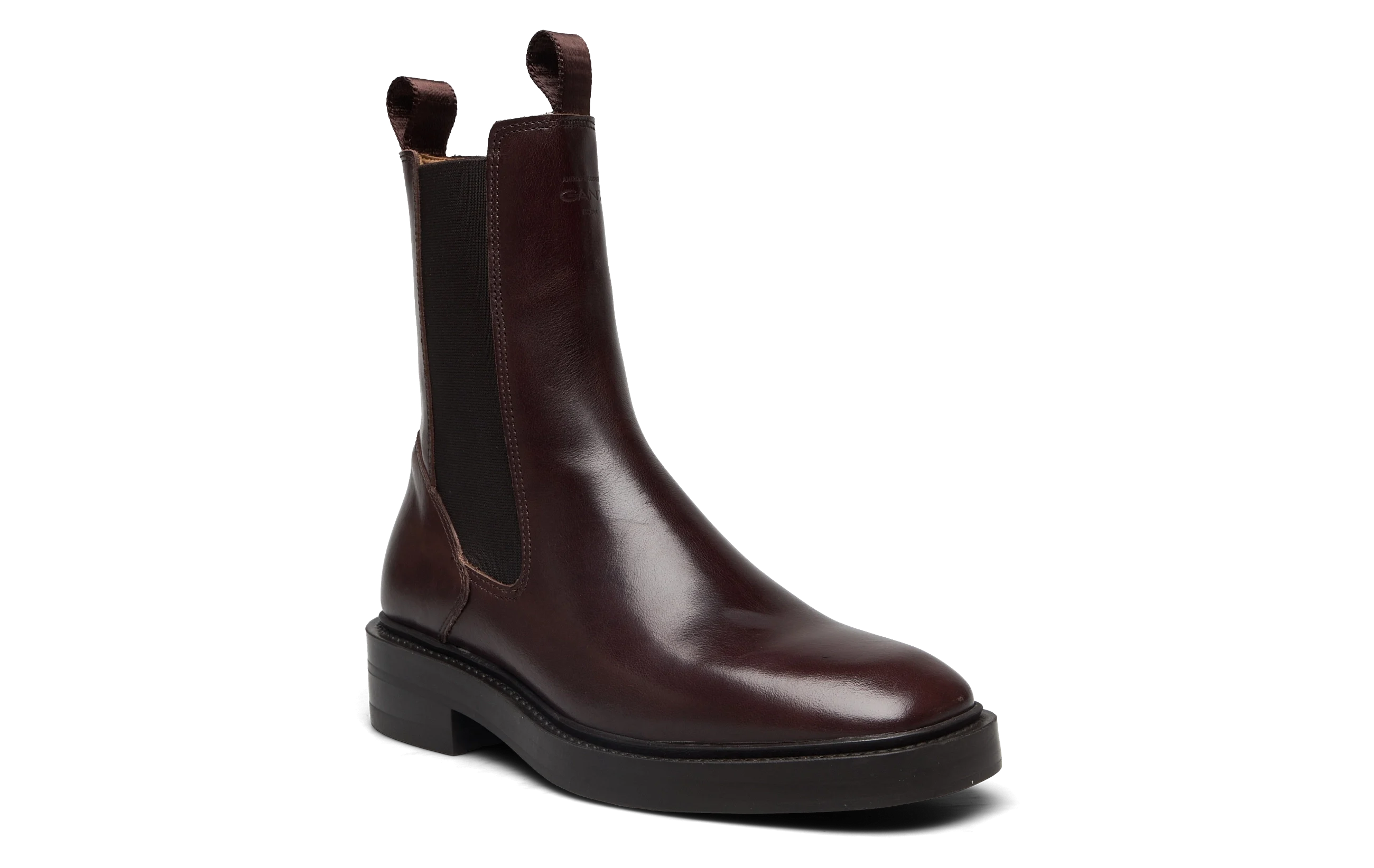 GANT Fallwi Chelsea Boot aus leder  in braun mit rotstich