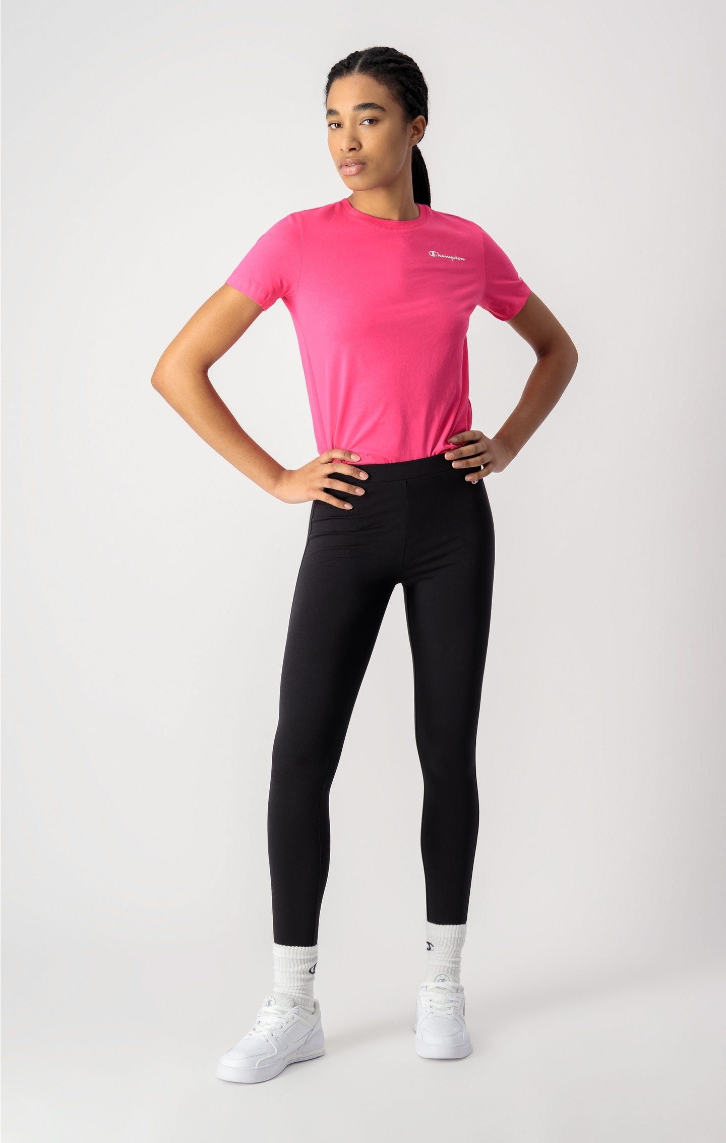 Champion Legacy Stretch-Jogginghose Leggings mit kleinem Reißverschluss Skinny Fit 