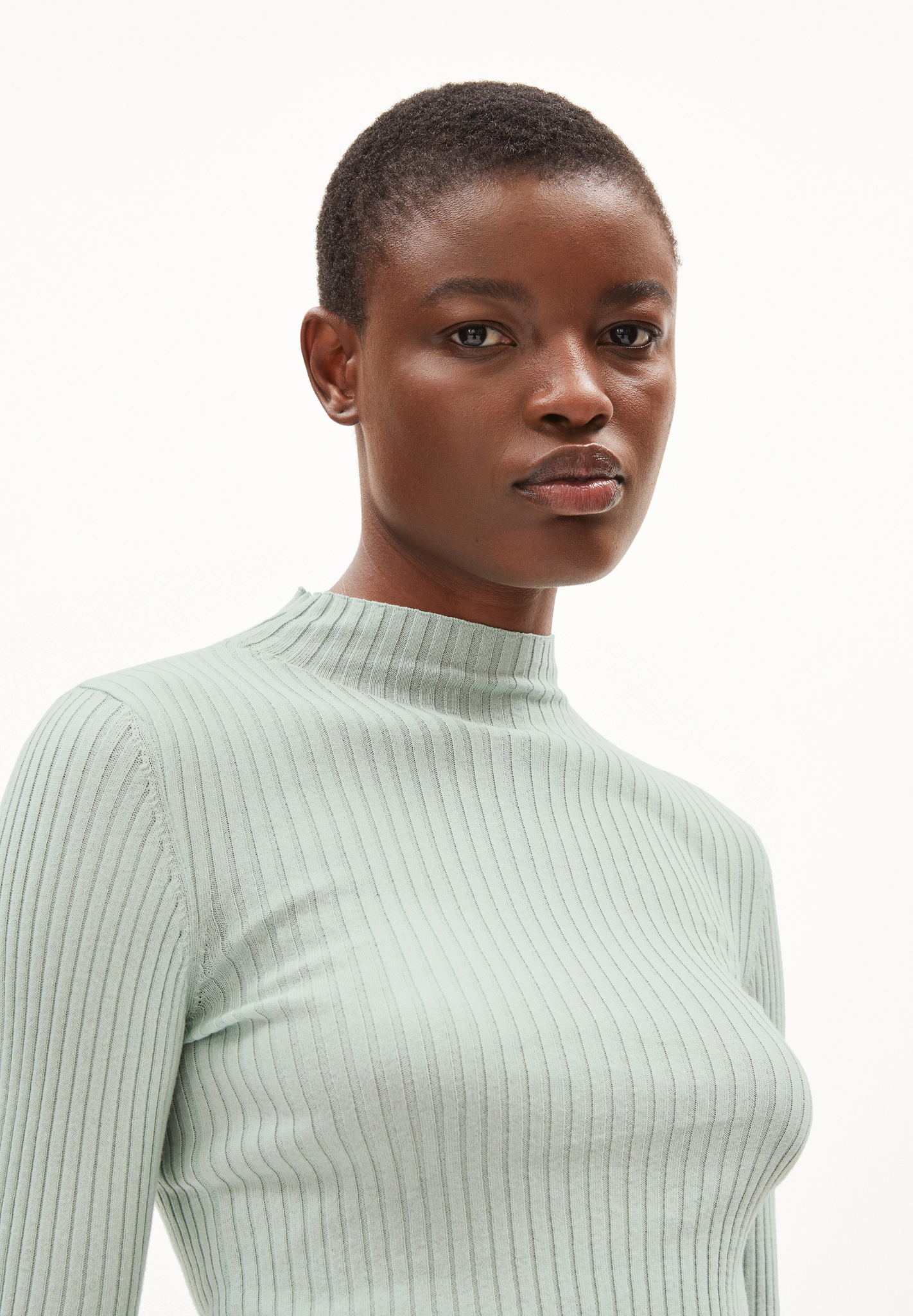 Armedangels ALAANIA Pullover Slim Fit aus Bio-Baumwolle in polar green Armedangels ALAANIA Pullover Slim Fit aus Bio-Baumwolle in polar green