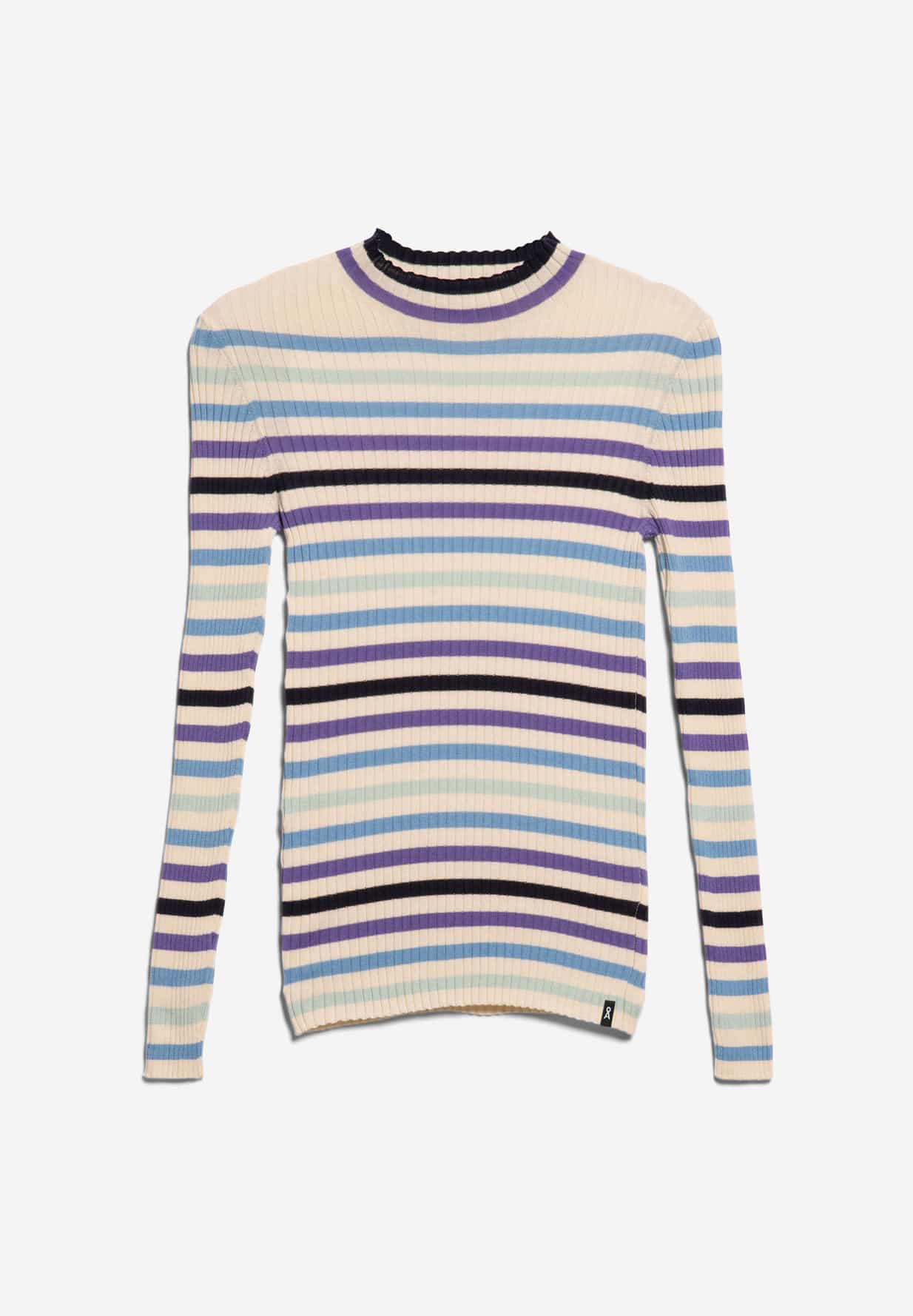 Armedangels  ALAANIA MULTICOLOR 2.0 Pullover Regular Fit aus Bio-Baumwolle oatmilk iceberg blue