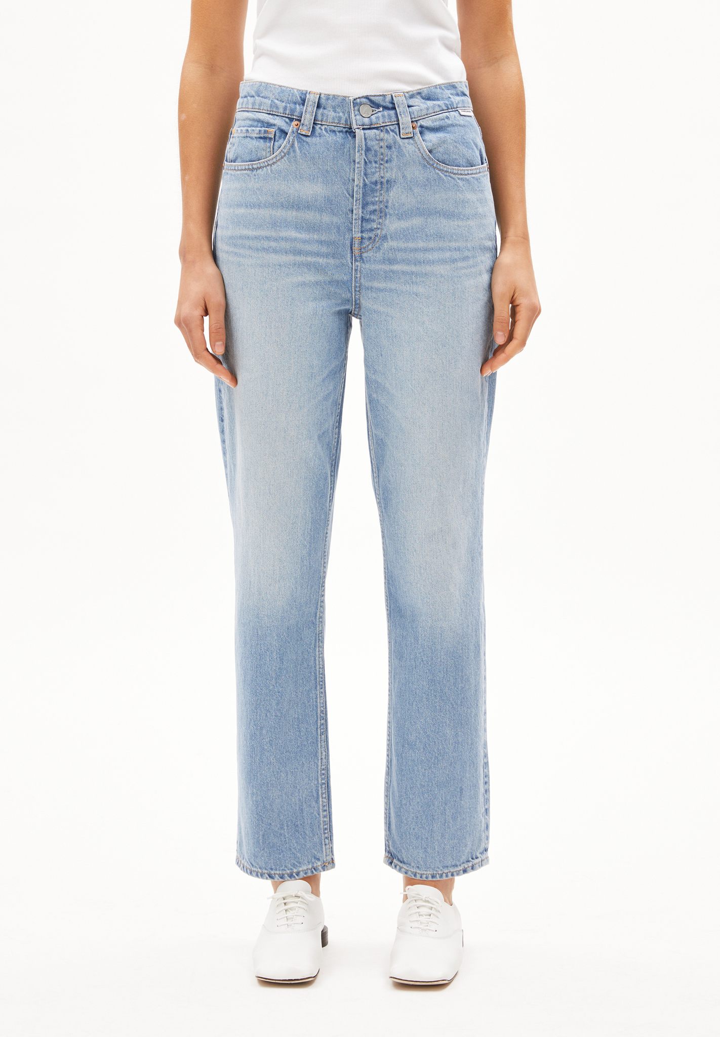 Armedangels AAIKALA Straight Jeans High Waist recycelte Baumwolle andromeda