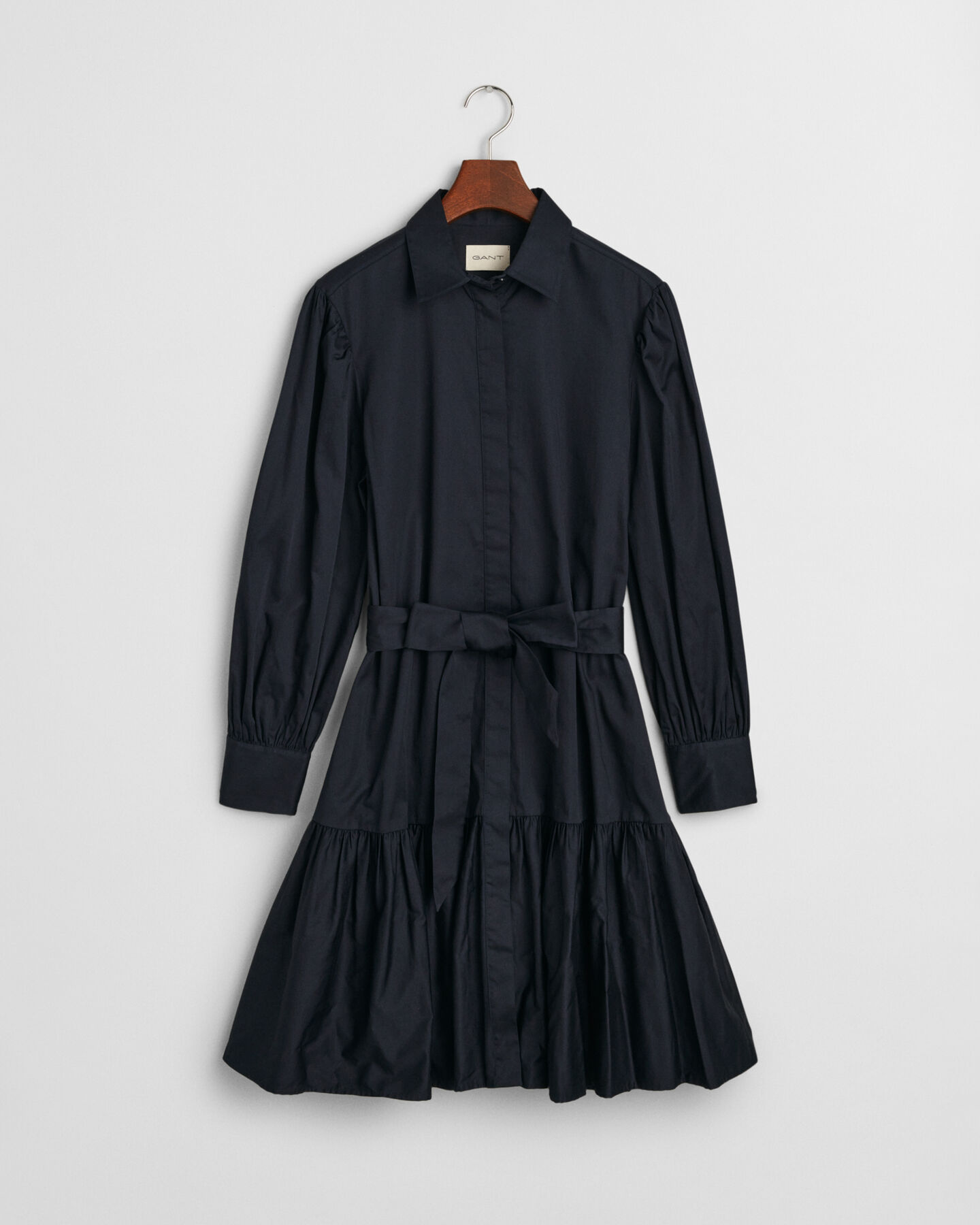 Gant Kleid aus Baumwoll-Satin in Evening Blue Gant Kleid aus Baumwoll-Satin in Evening Blue