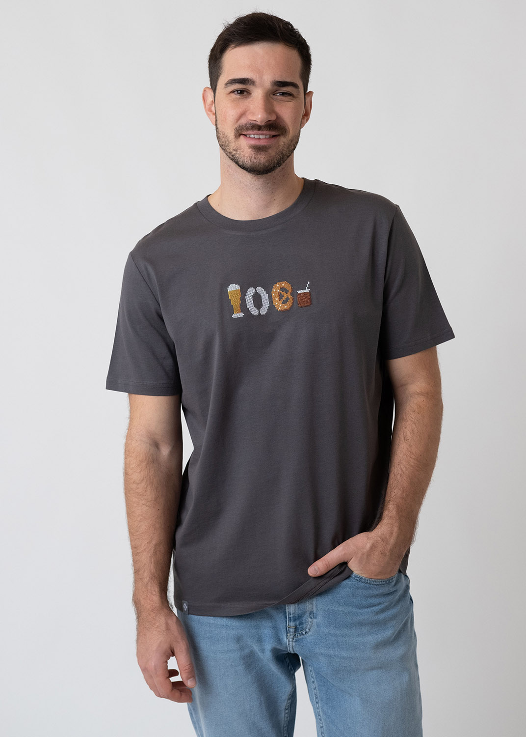 Bavarian Caps T-Shirt "Weißwurschtfrühstück" - anthrazit Bier