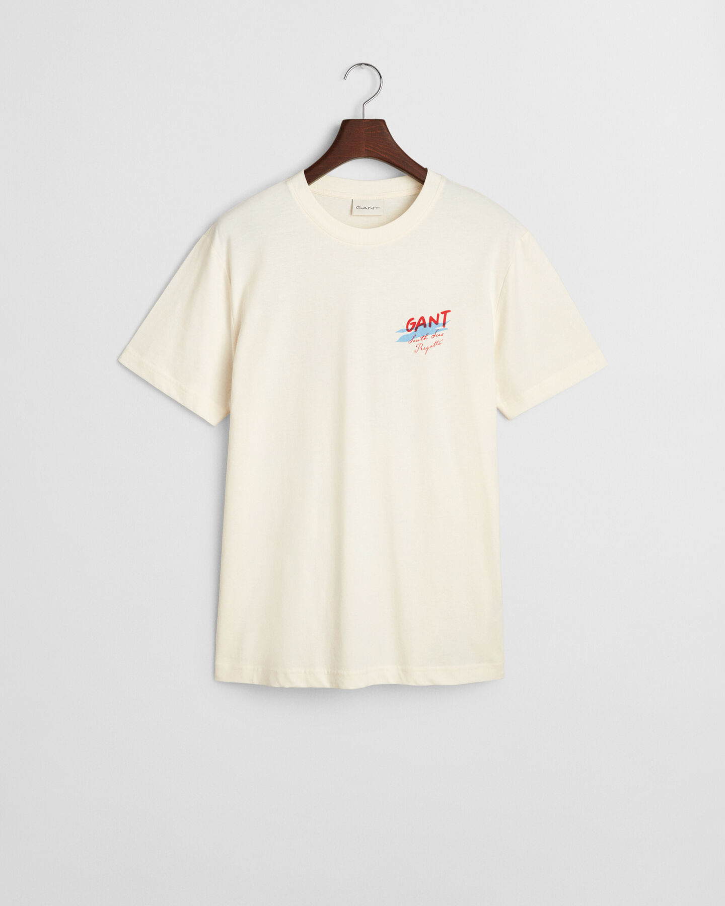GANT USA Sailing Print Graphic T-Shirt aus Baumwolle in crem