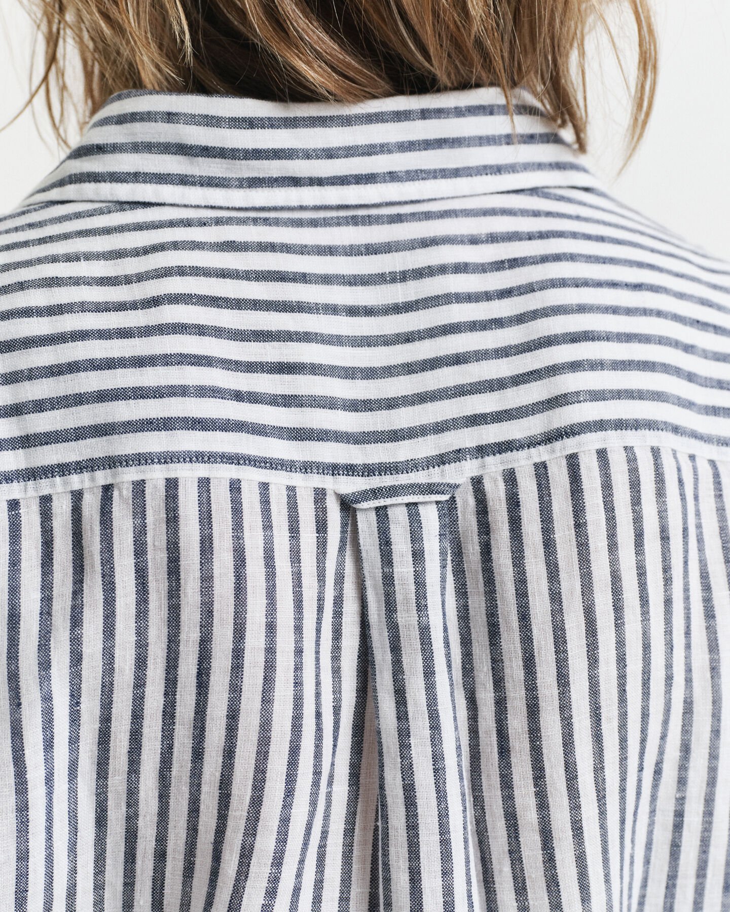 Gant Damen Gestreiftes Hemdblusenkleid aus Leinen / Keid in Evenig Blue Gant Damen Gestreiftes Hemdblusenkleid aus Leinen / Keid in Evenig Blue