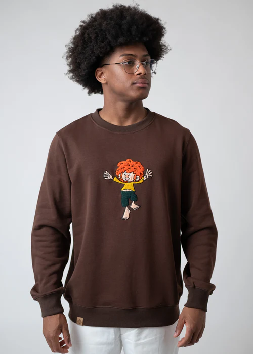 Bavarian Caps Sweater Pumuckl tanzt in dunkelbraun HS79-3