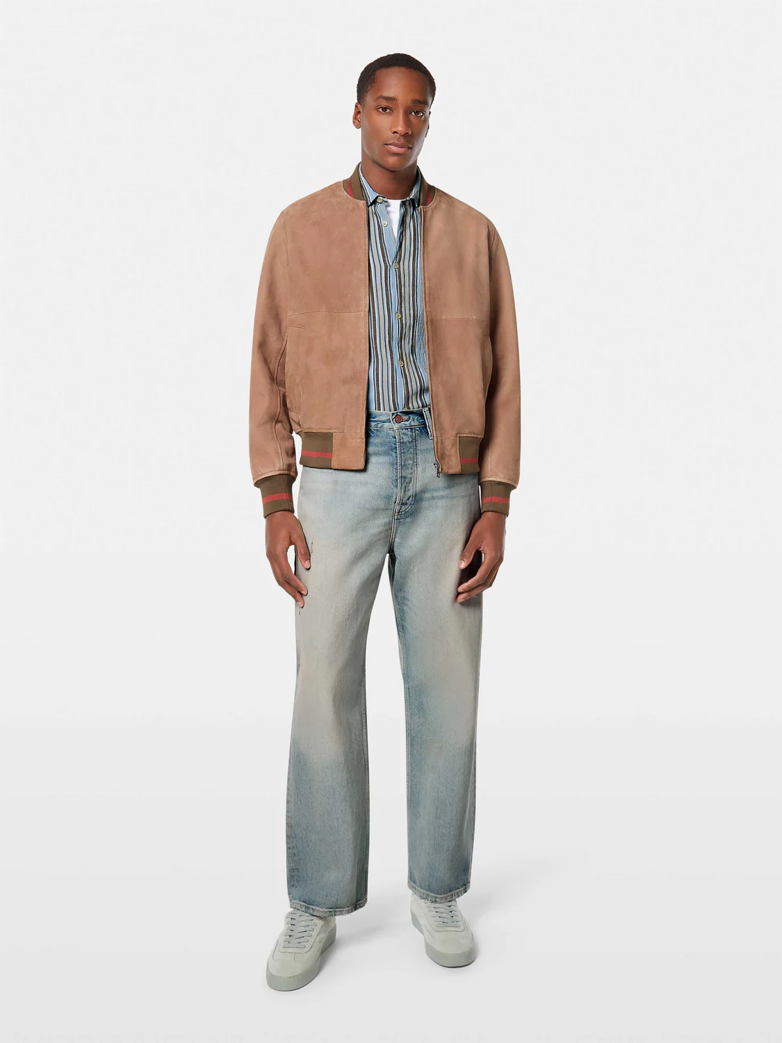 Scotch & Soda Suede Bomber Jacket / Lederjacke in Soft Camel Scotch & Soda Suede Bomber Jacket / Lederjacke in Soft Camel