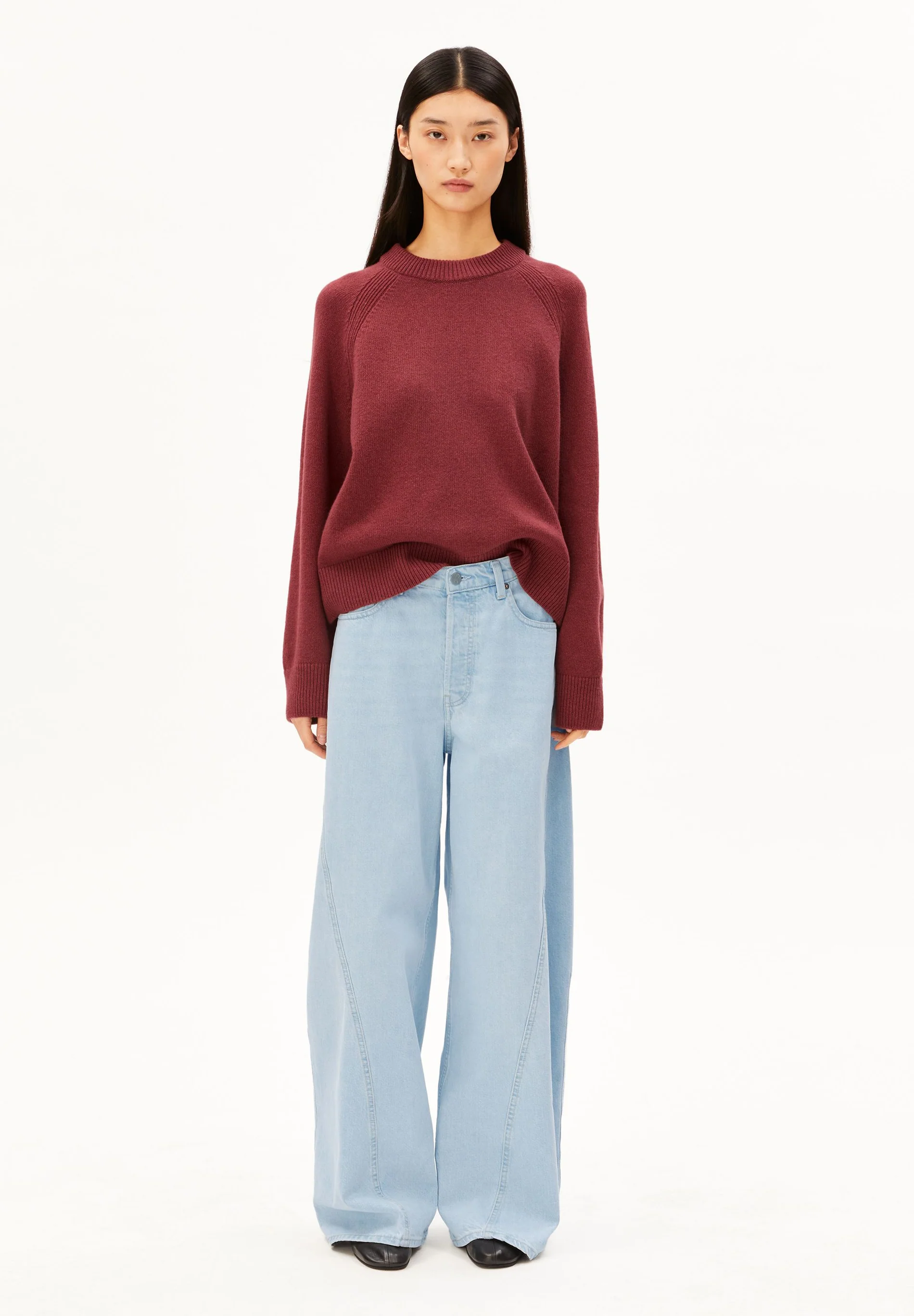 Armedangels WOLL-STRICKPULLOVER Bio-Woll Mix (recycelt) in velvet ember