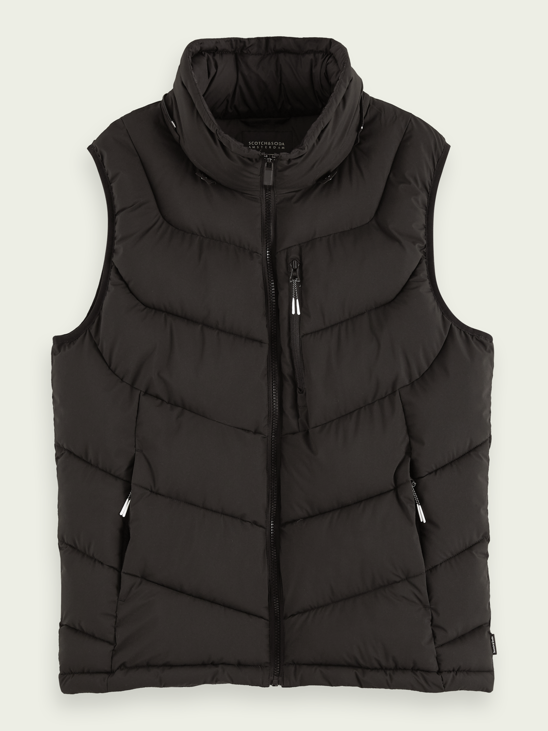 Scotch&Soda Gesteppter Bodywarmer Weste in schwarz 