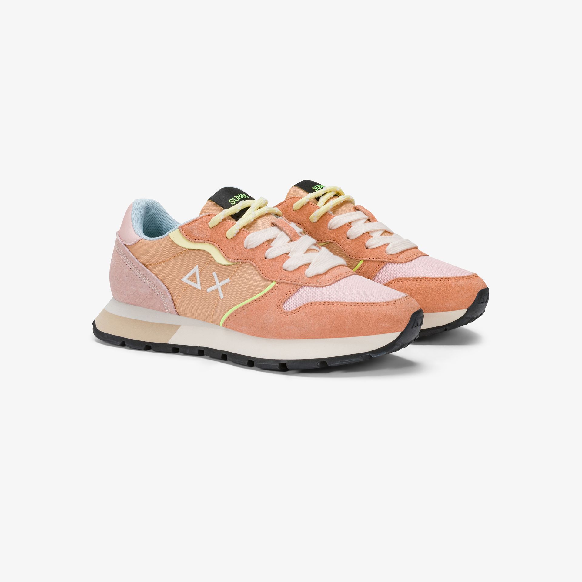 SUN68 Sneker Flamingo pink Ally Color Explosion suede and nylon sneaker