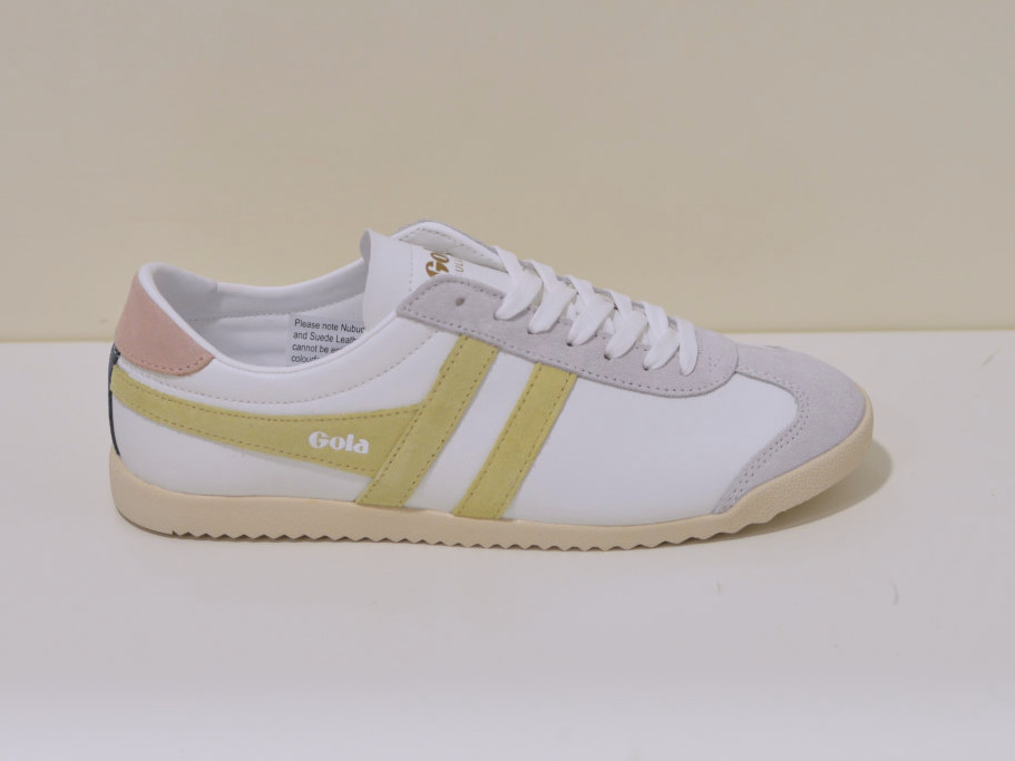 Gola Classics Women's Sneaker Bullet Pure Trainers in White / Lemon