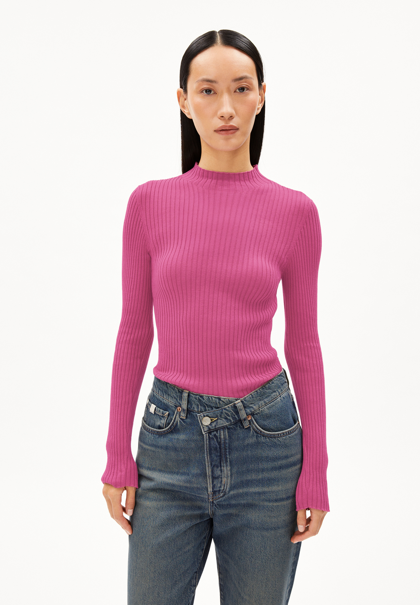 Armedangels  ALAANIA Pullover Slim Fit aus Bio-Baumwolle in crushed berry Armedangels  ALAANIA Pullover Slim Fit aus Bio-Baumwolle in crushed berry