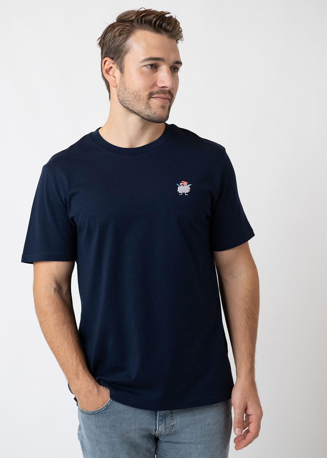 Bavarian Caps T-Shirt "Aloisius" - dunkelblau aus Bio Baumwolle