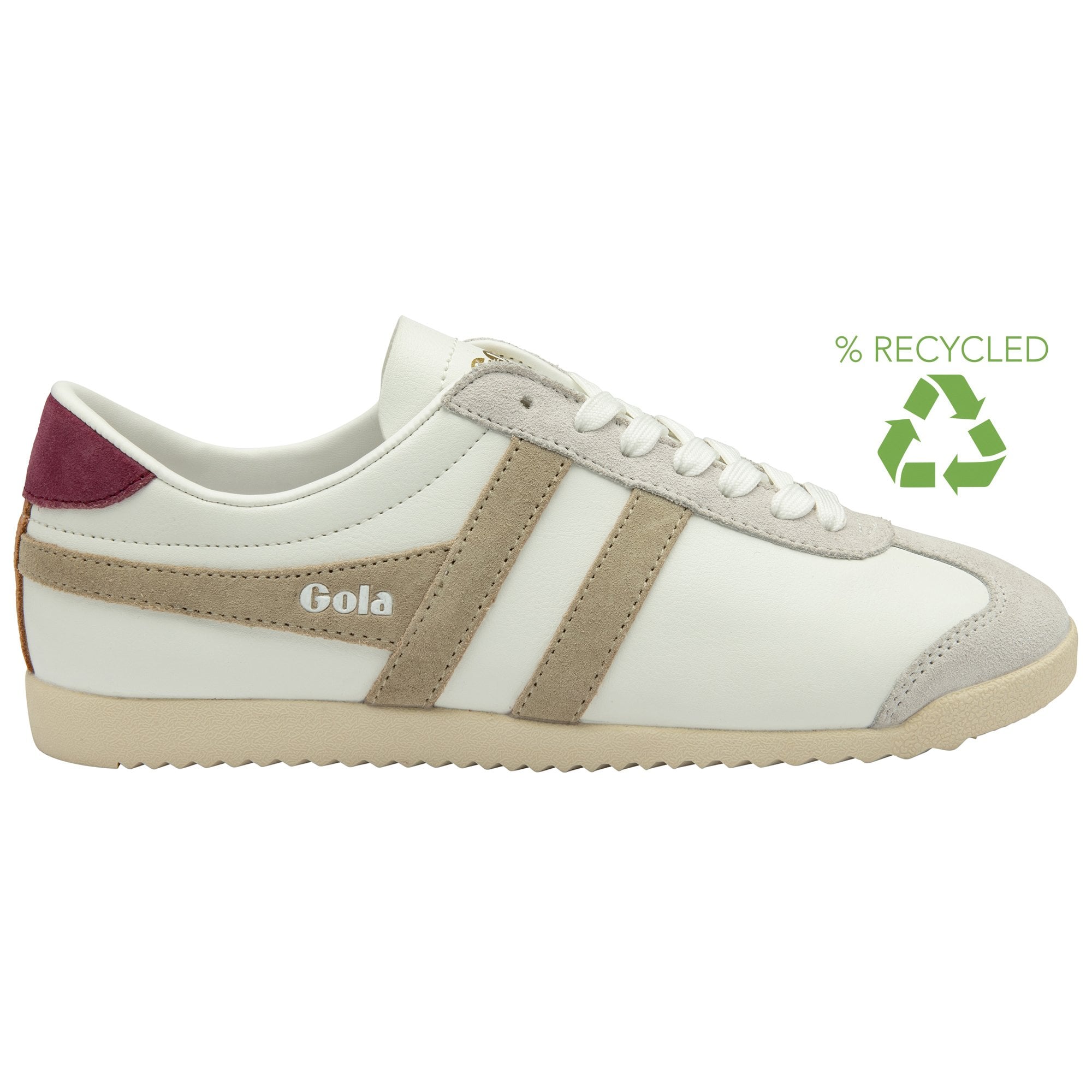 Gola Classics Women's Sneaker Bullet Pure Trainers in White/Bone/Cerise Gola Classics Women's Sneaker Bullet Pure Trainers in White/Bone/Cerise