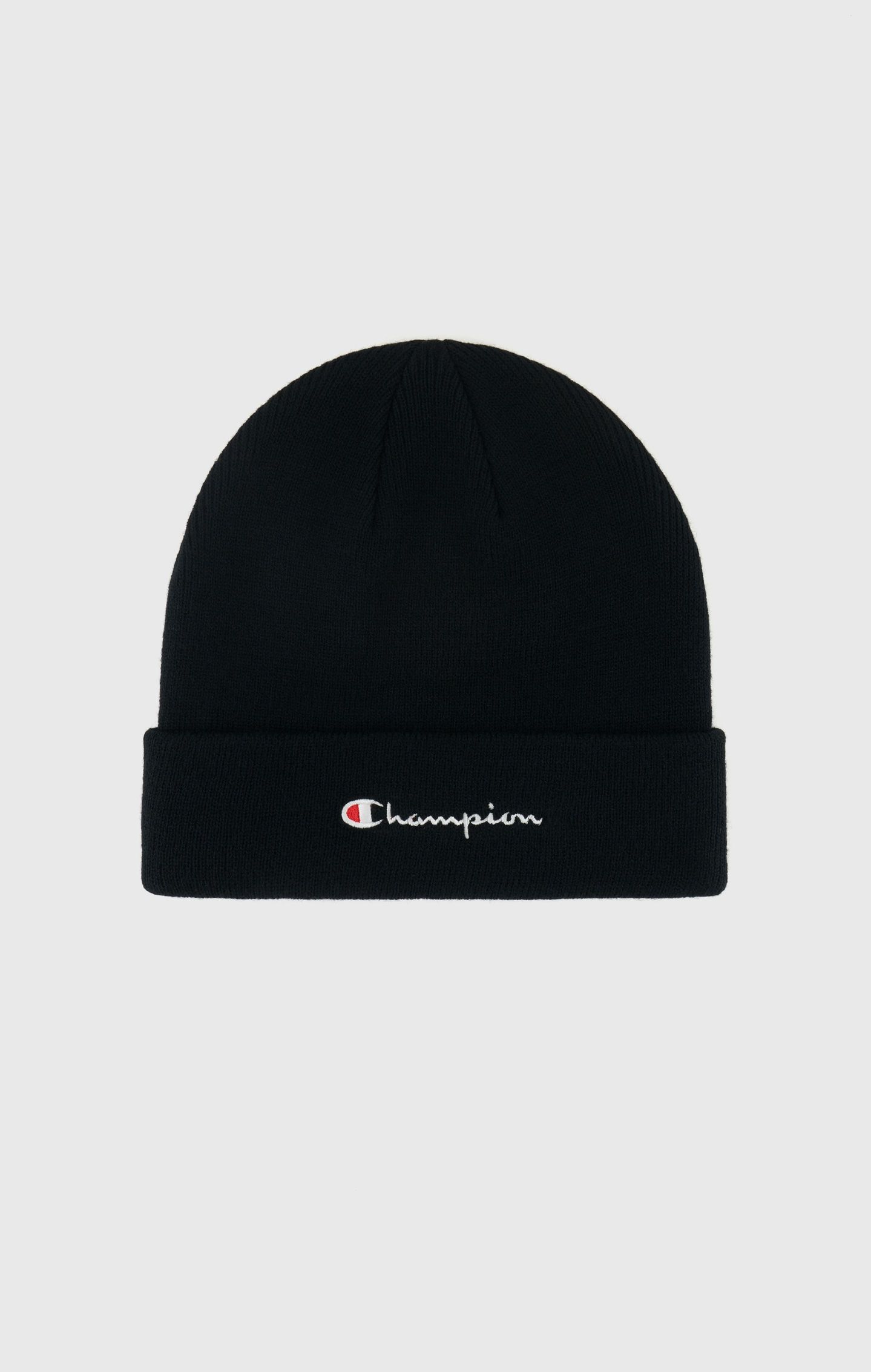 Champion Strick-Beanie mit Logo-Schriftzug / Unisex Mütze in schwarz Champion Strick-Beanie mit Logo-Schriftzug / Unisex Mütze in schwarz