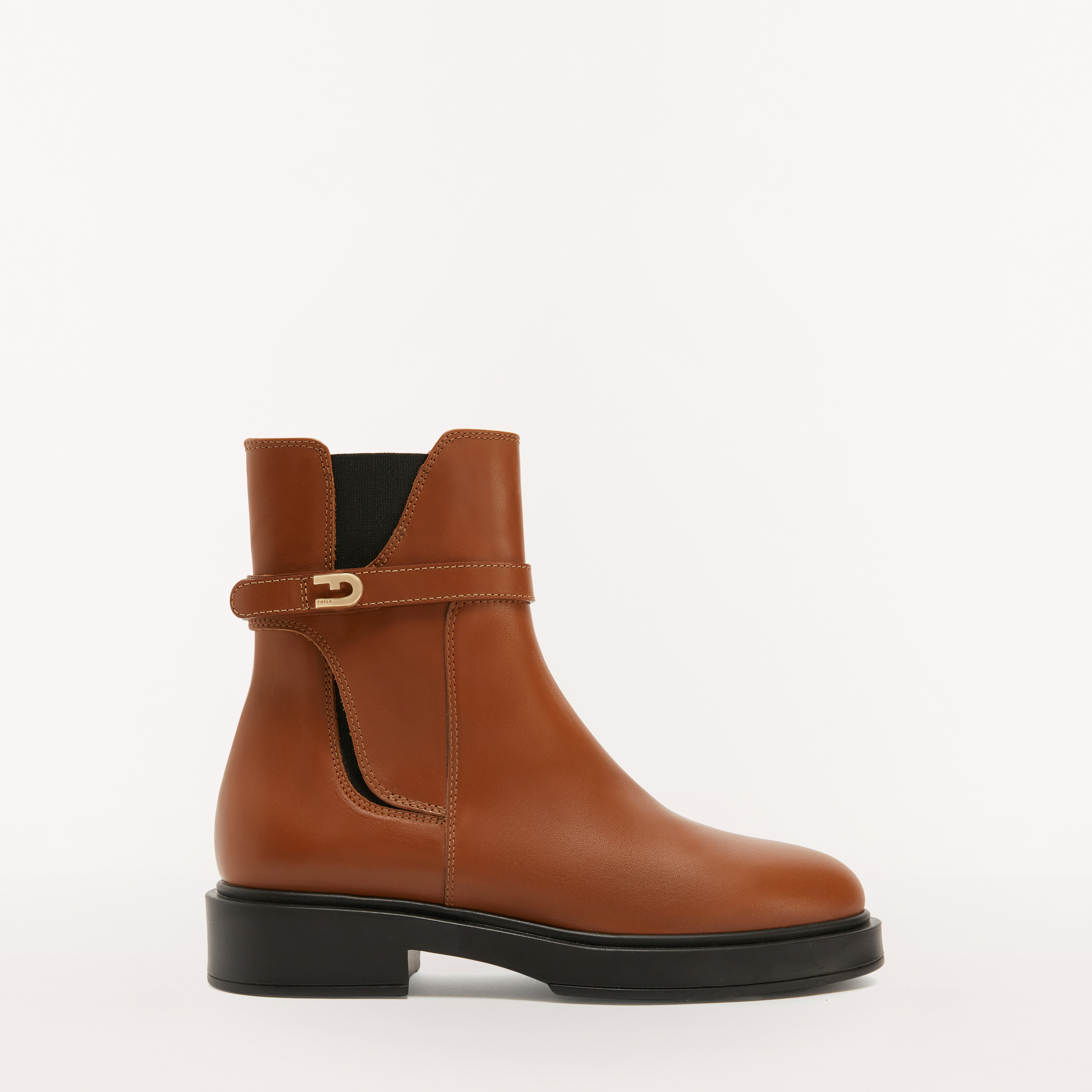 FURLA LEGACY Chelsea Stiefeletten aus Leder in COGNAC FURLA LEGACY Chelsea Stiefeletten aus Leder in COGNAC