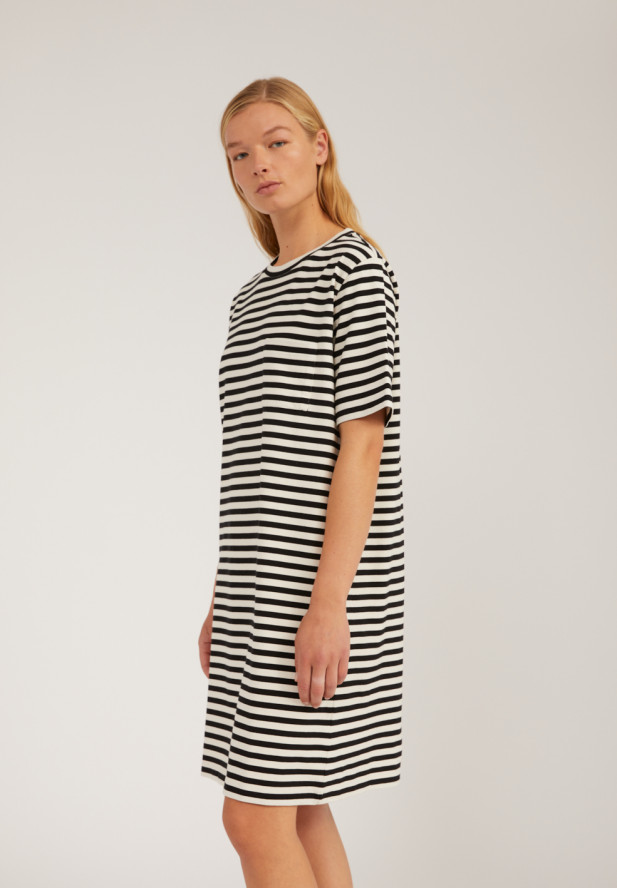 Armedangels  KLEAA STRIPE Jerseykleid aus Bio-Baumwolle undyed black