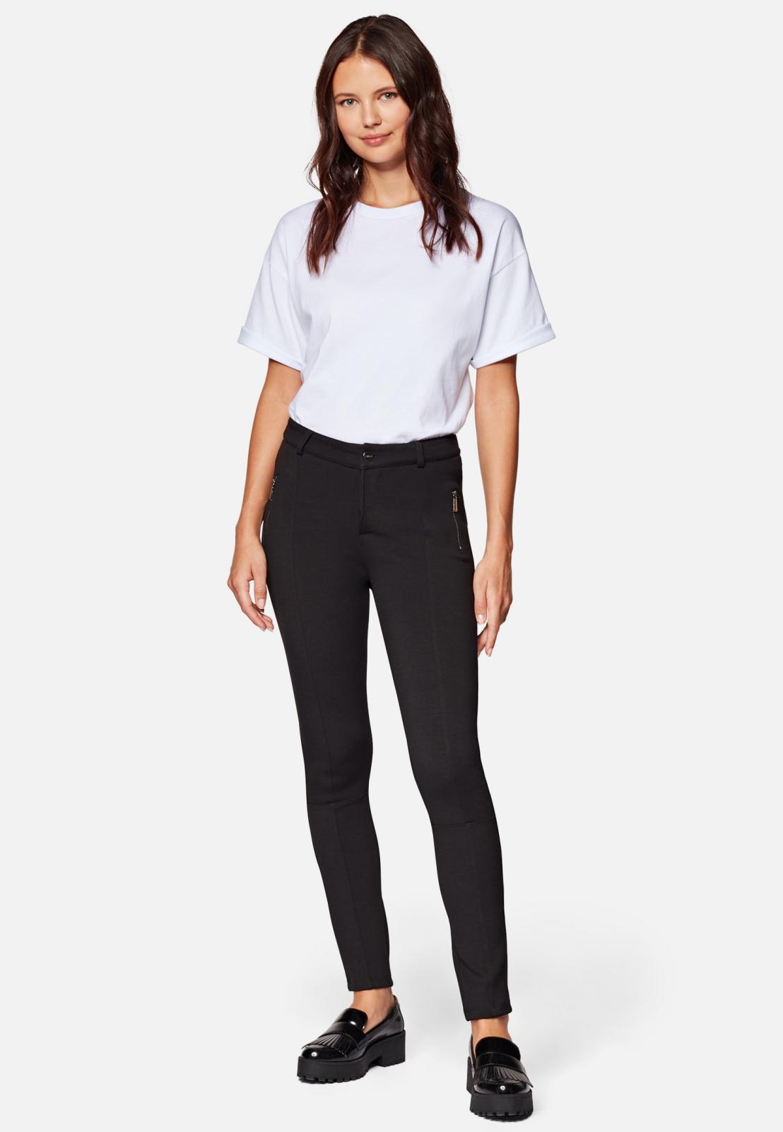 Mavi Jerseyhose / Zit Detail Pant in schwarz 