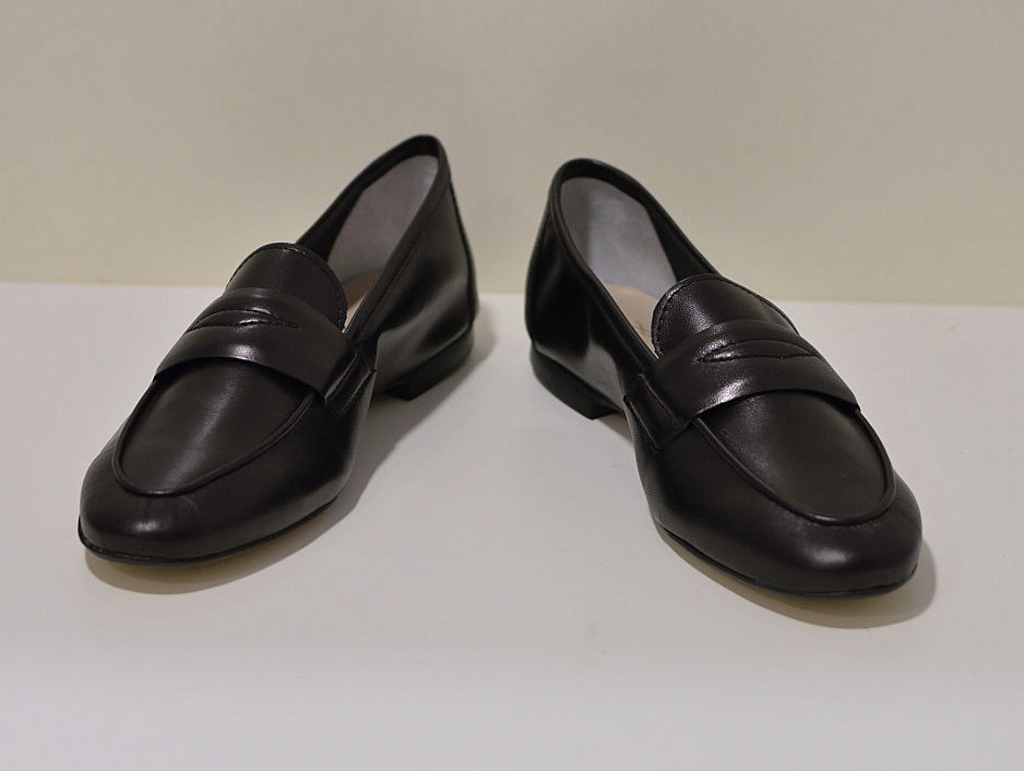 Gianluca Pisati Moccasins / Loafer Abete aus feinstem Nappaleder (Schafsleder) in scharz