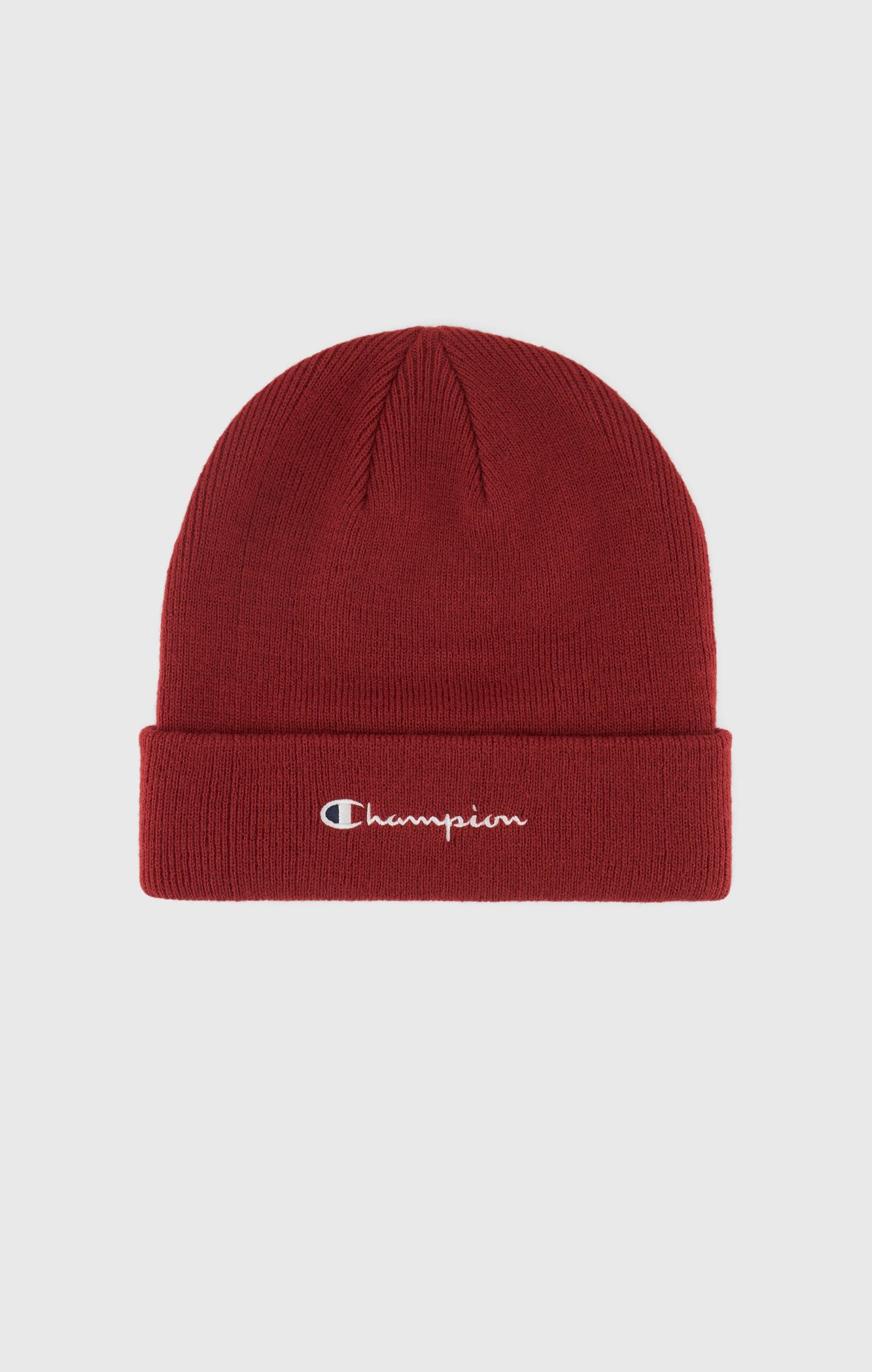 Champion Strick-Beanie mit Logo-Schriftzug / Unisex Mütze in Burgunder