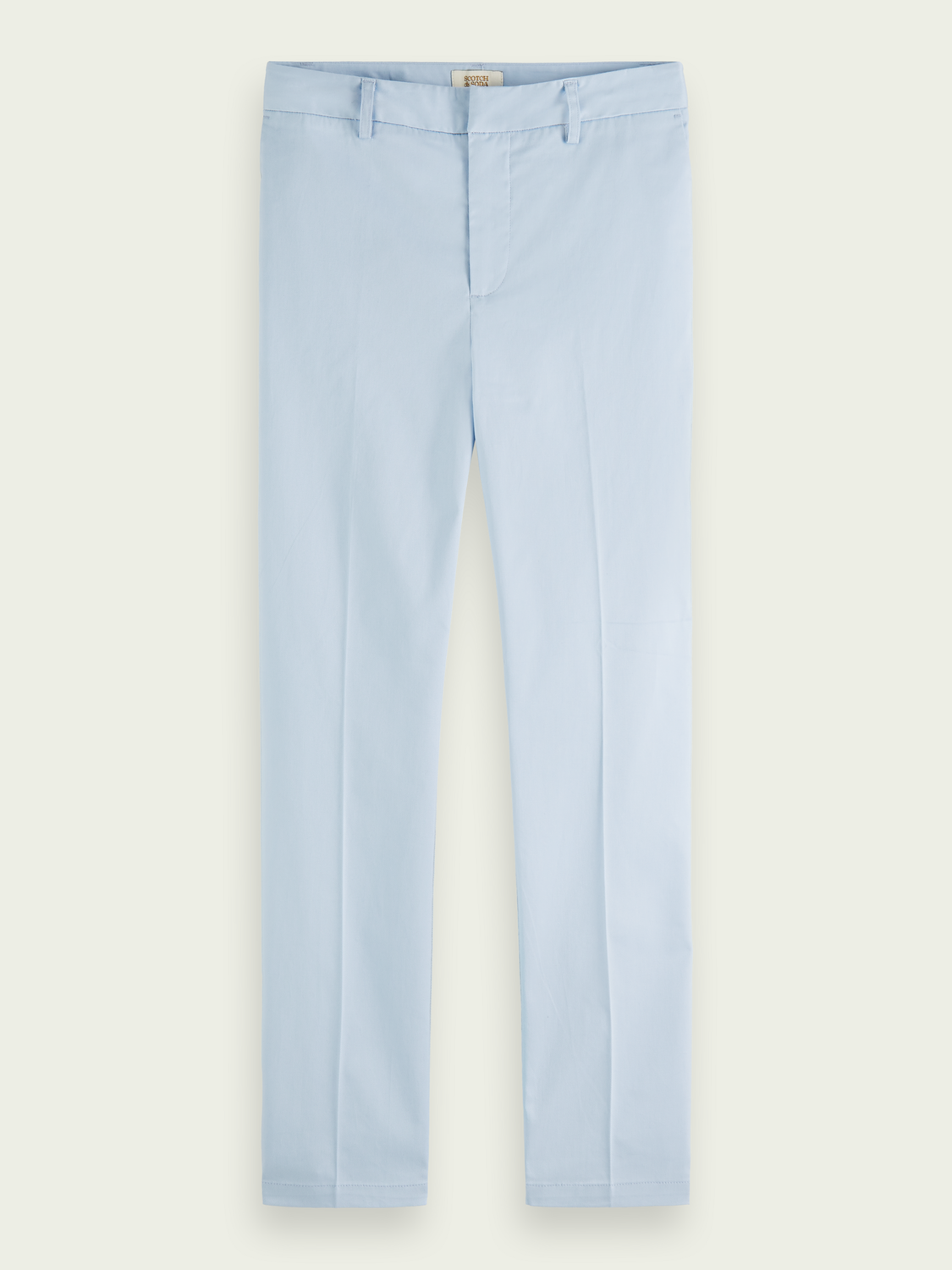 Scotch&Soda Bell Slim Fit Chino aus merzerisierter Bio-Baumwolle in Sky Blue