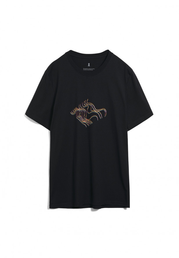 Armedangels AADO DIGITAL T-Shirt aus 100% Bio-Baumwolle schwarz Armedangels AADO DIGITAL T-Shirt aus 100% Bio-Baumwolle schwarz