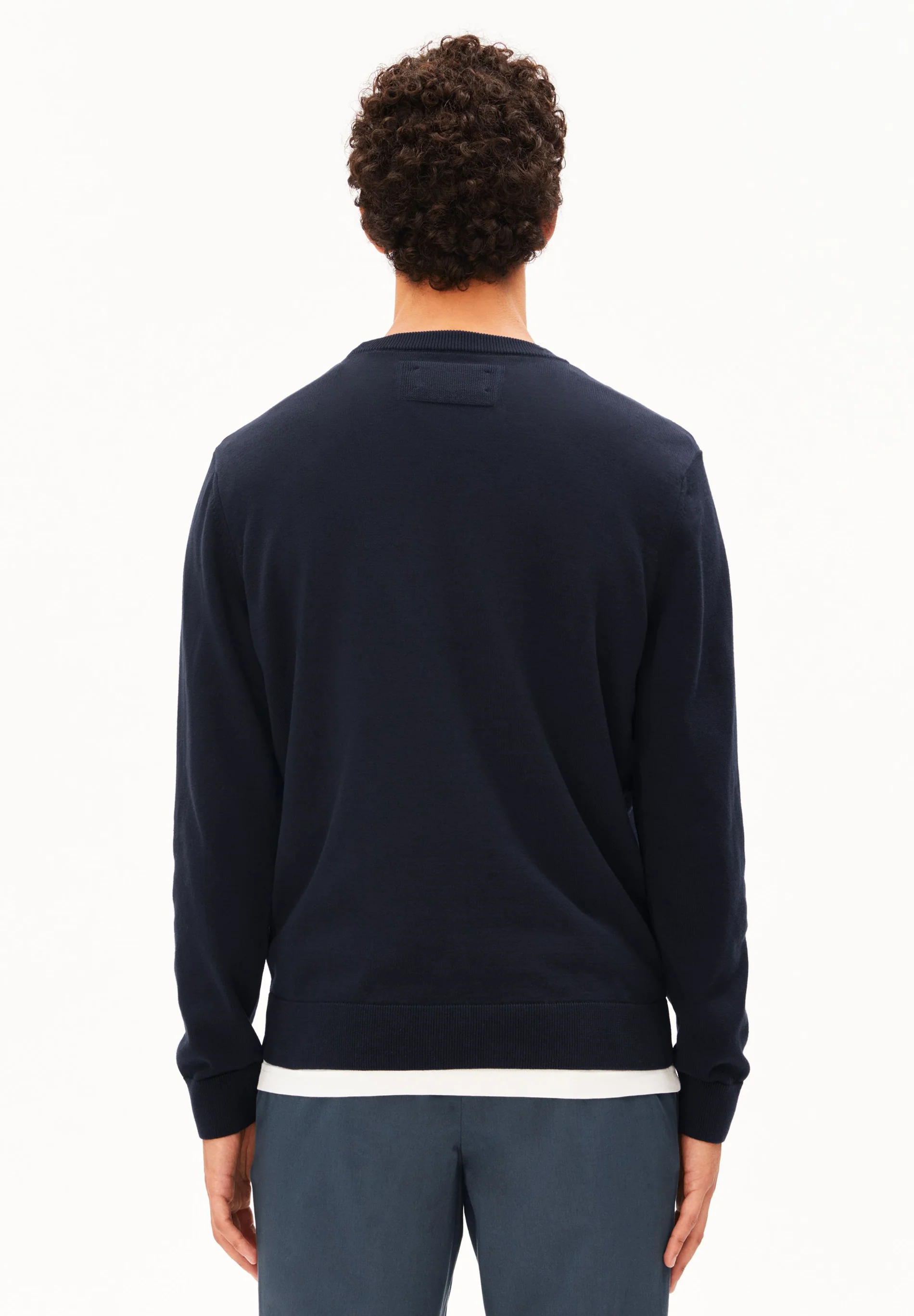 Armedagels LOUKAA STRICKPULLOVER aus 100% Bio-Baumwolle in night sky
