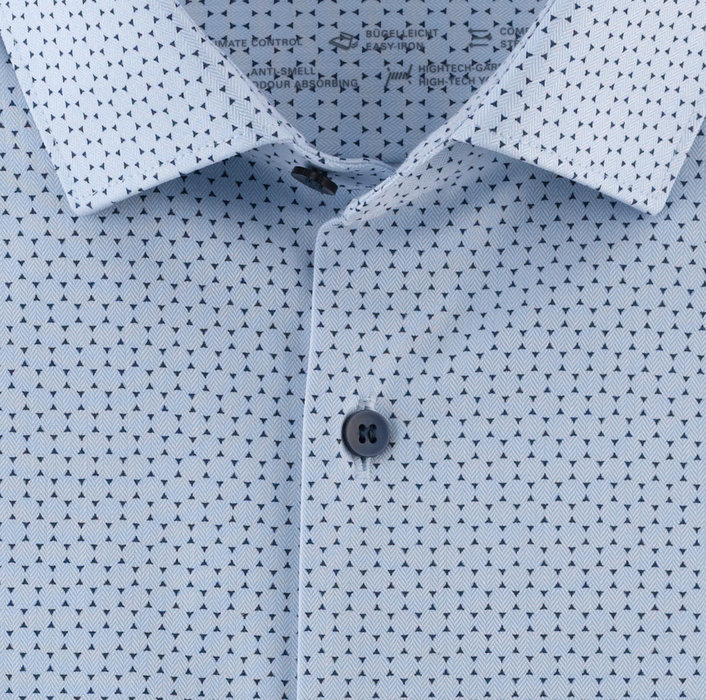 OLYMP Level Five 24/Seven body fit, Businesshemd, Modern Kent, Bleu / GREENCHOICE