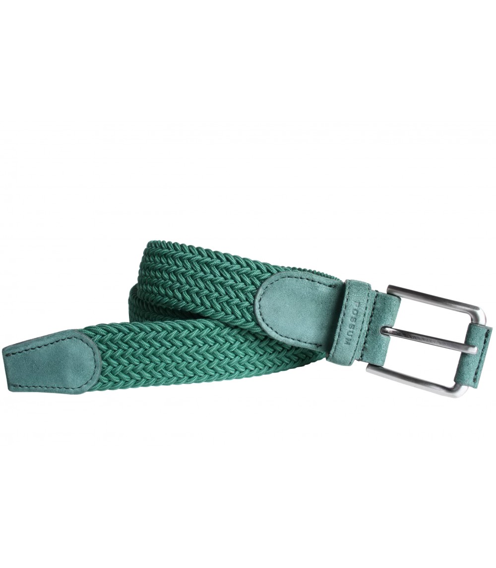 Possum Flechtgürtel mit stilvollen Lederapplikationen in grün Possum Flechtgürtel mit stilvollen Lederapplikationen in grün