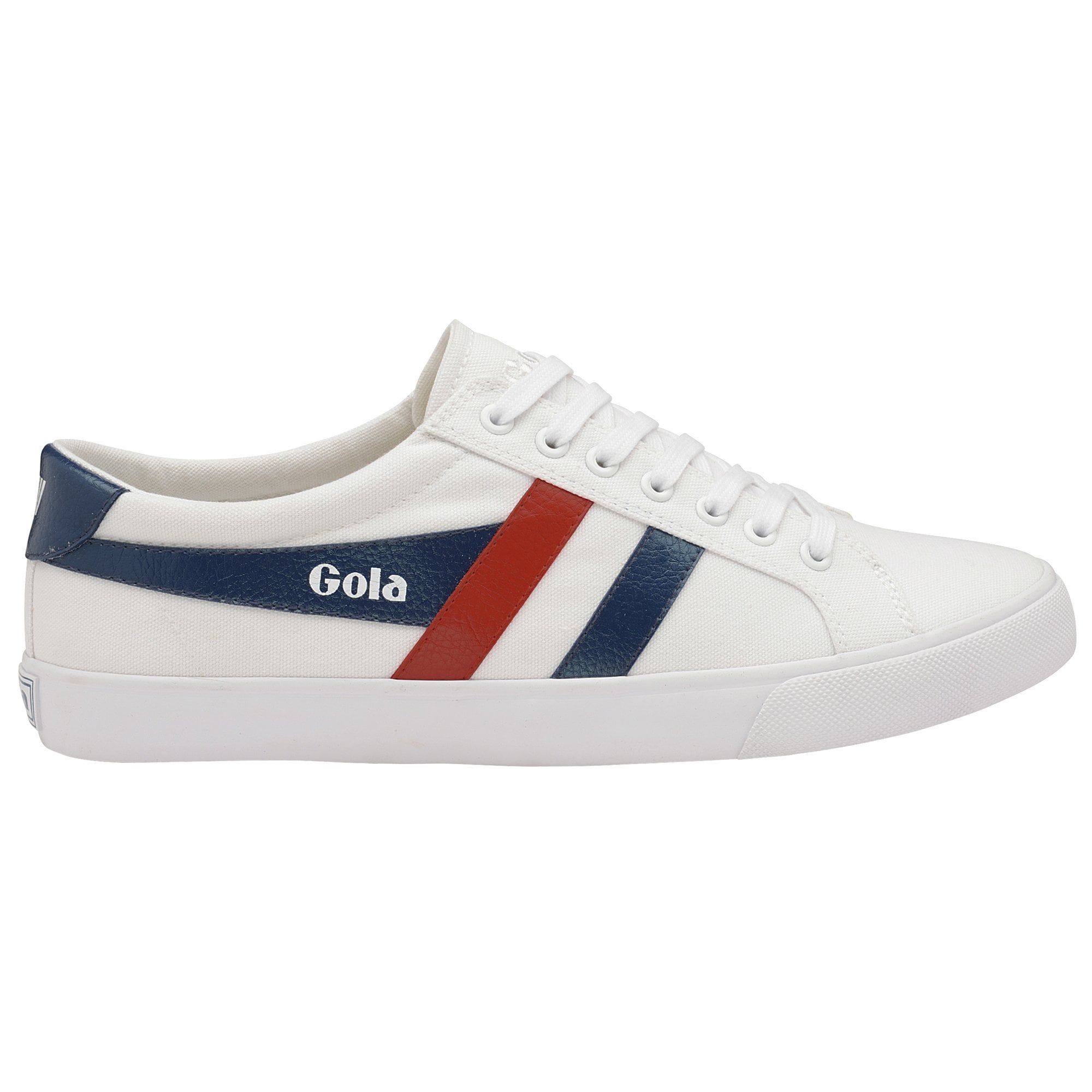 Vegan Gola Classics Men's Sneaker Varsity Trainers in White/Navy/Red Vegan Gola Classics Men's Sneaker Varsity Trainers in White/Navy/Red
