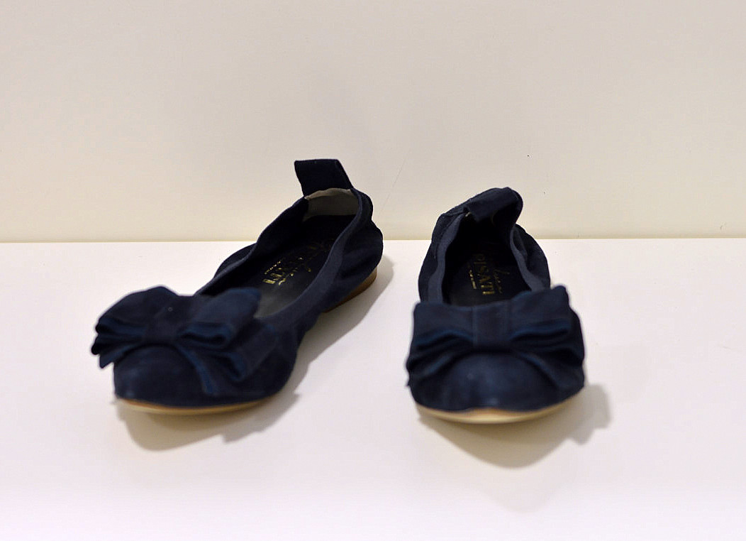 Gianluca Pisati Ballerinas Amira aus Wildleder mit flexiberl Sohle in blau