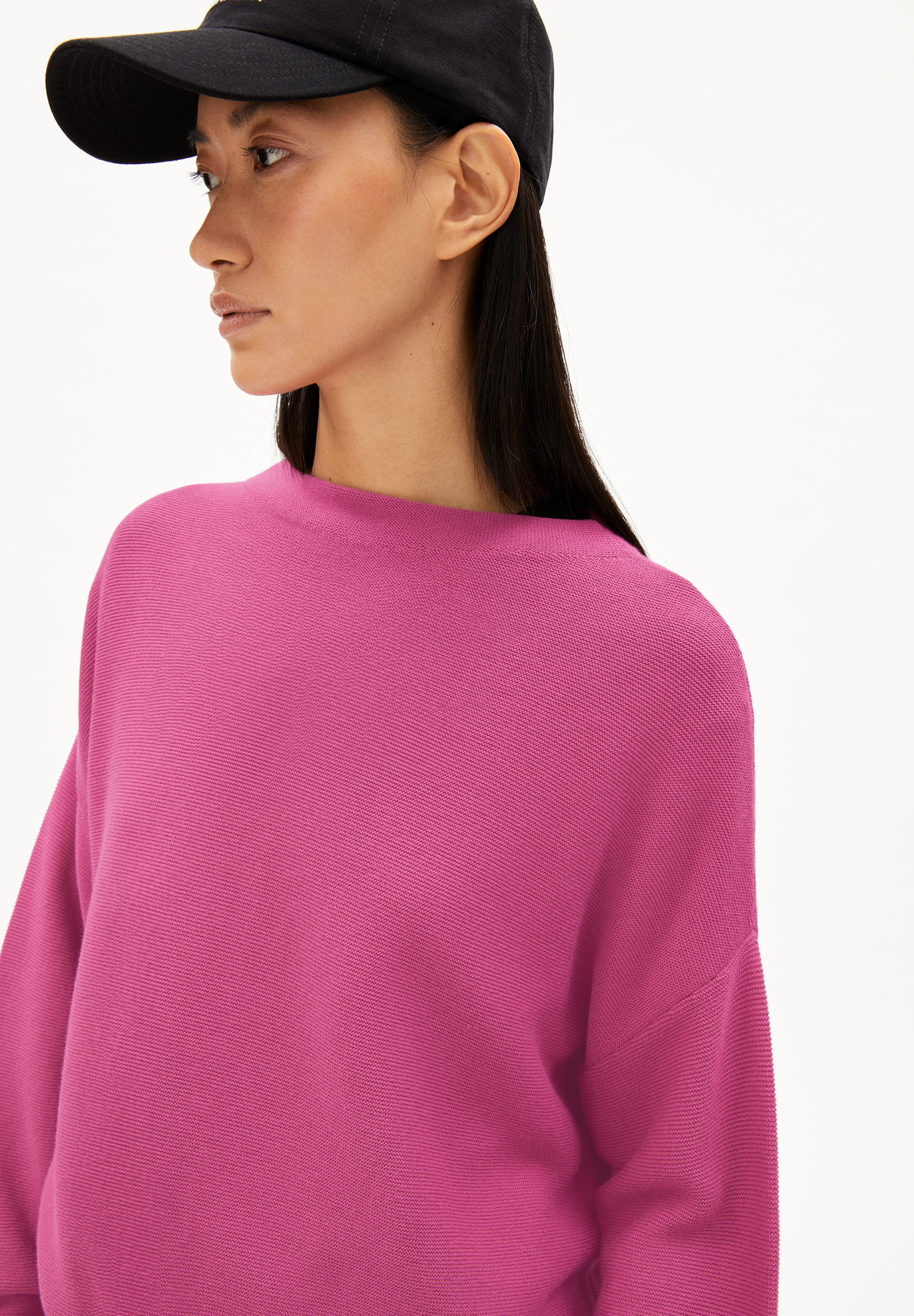 Armedangels MERINAA LINKS LINKS Pullover Loose Fit aus Bio-Baumwolle in berry Armedangels MERINAA LINKS LINKS Pullover Loose Fit aus Bio-Baumwolle in berry