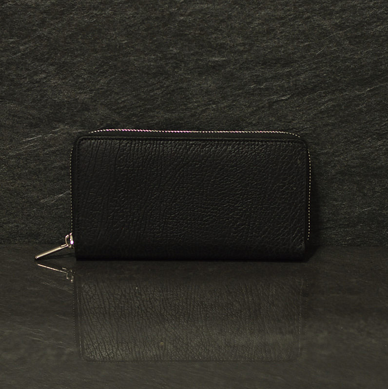 Ralph Gladen Geldbörse Haileder Zippwallet Haifisch Portemonnaie in schwarz