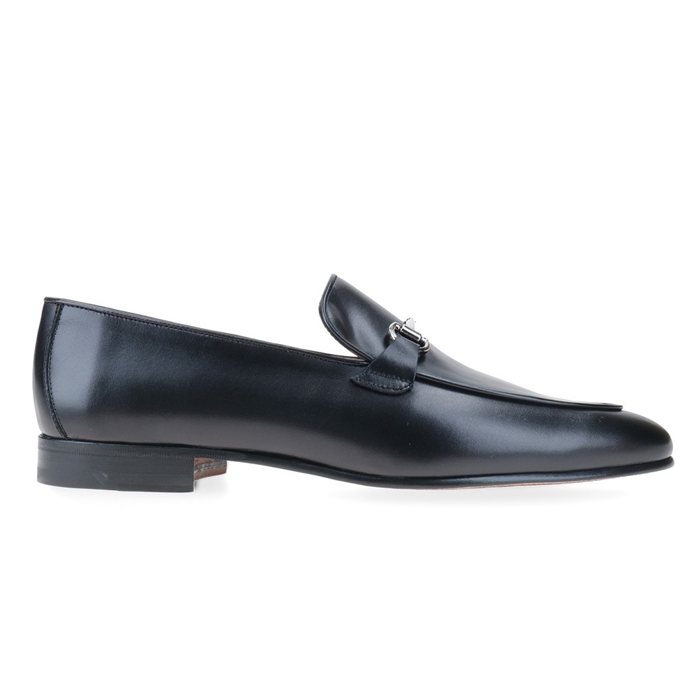 Berwick 1707 Mokassin mit Ornament aus weichem CHATEAUBRIAN  Leder in schwarz 