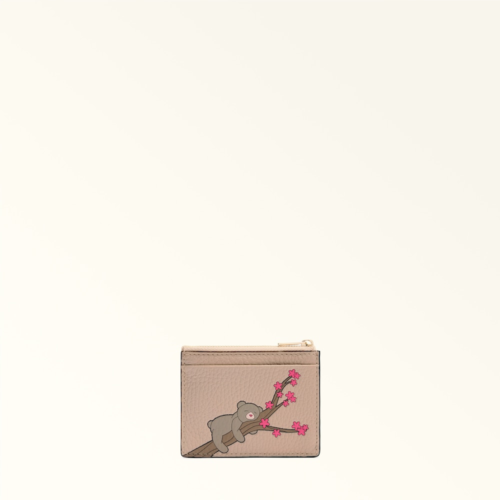 Furla Camelia Kartenetui S / Camelia S Zipped Card Case aus Kalbslede in Toni Cotone Bär